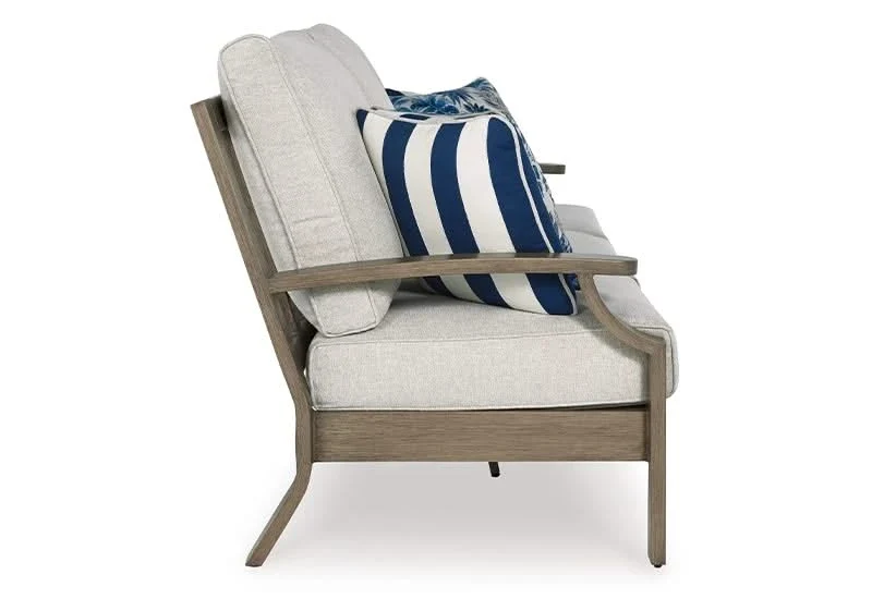 Texas Ranch Outdoor All Weather Sofa with Cushions and Throw Pillows - Image 5