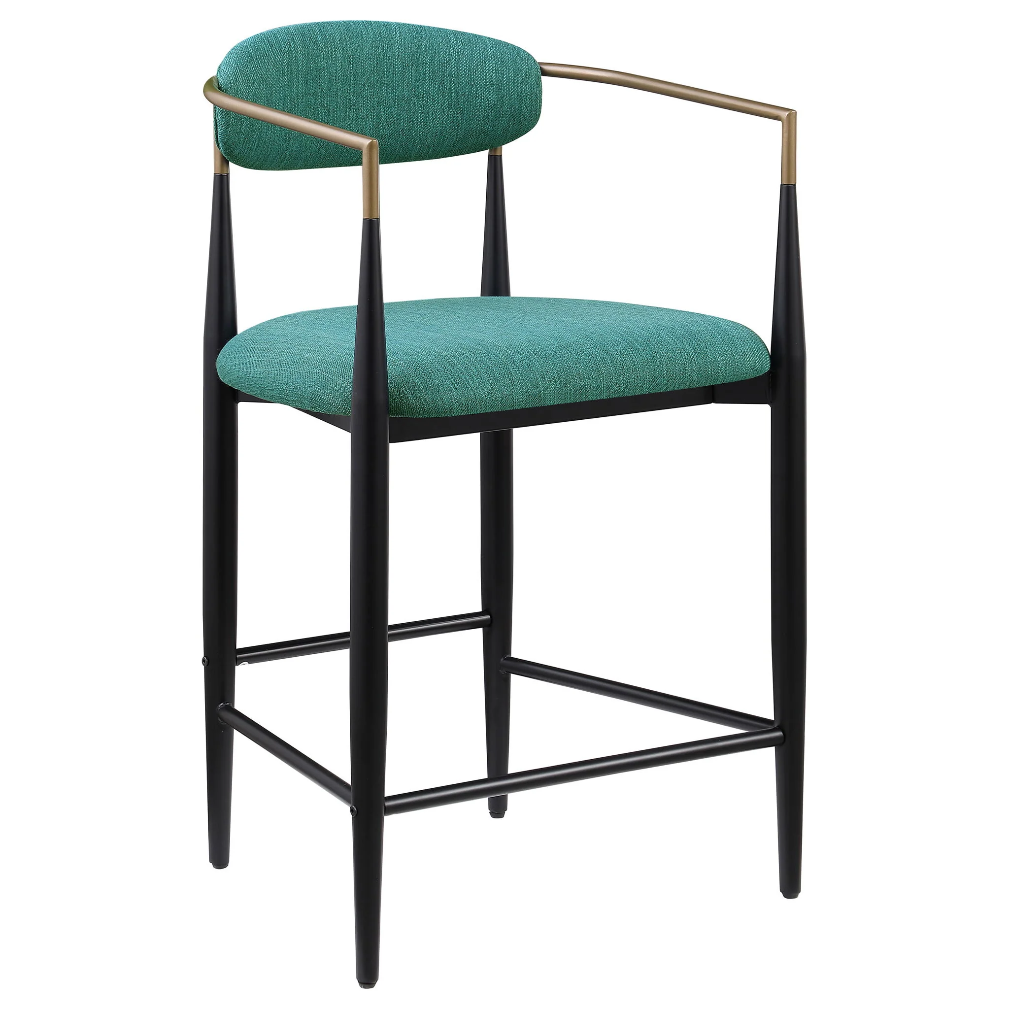Tina Fabric Upholstered Counter Chair Green (Set of 2) - Image 2