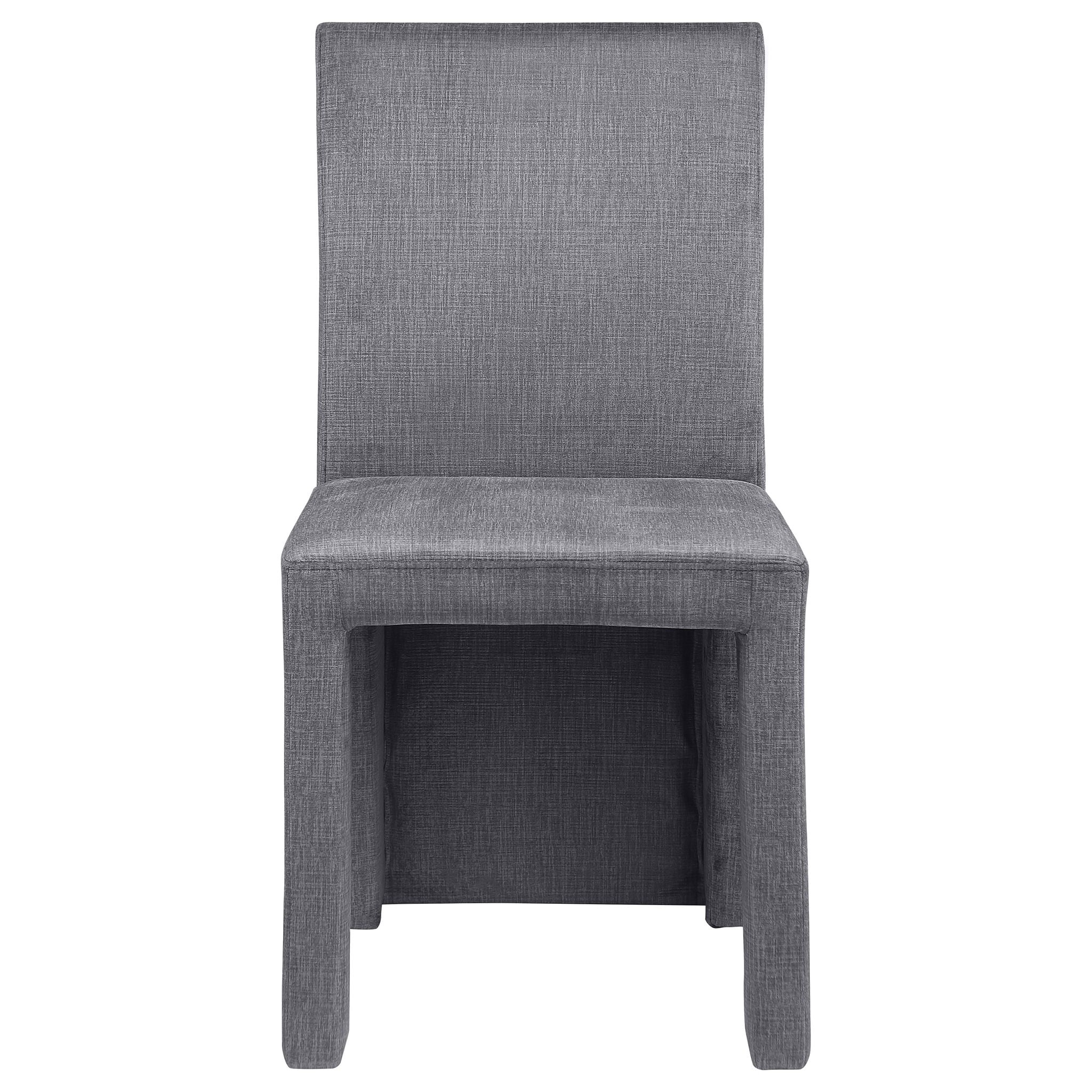 Tordera Velvet Upholstered Dining Side Chair Grey (Set of 2) - Image 3