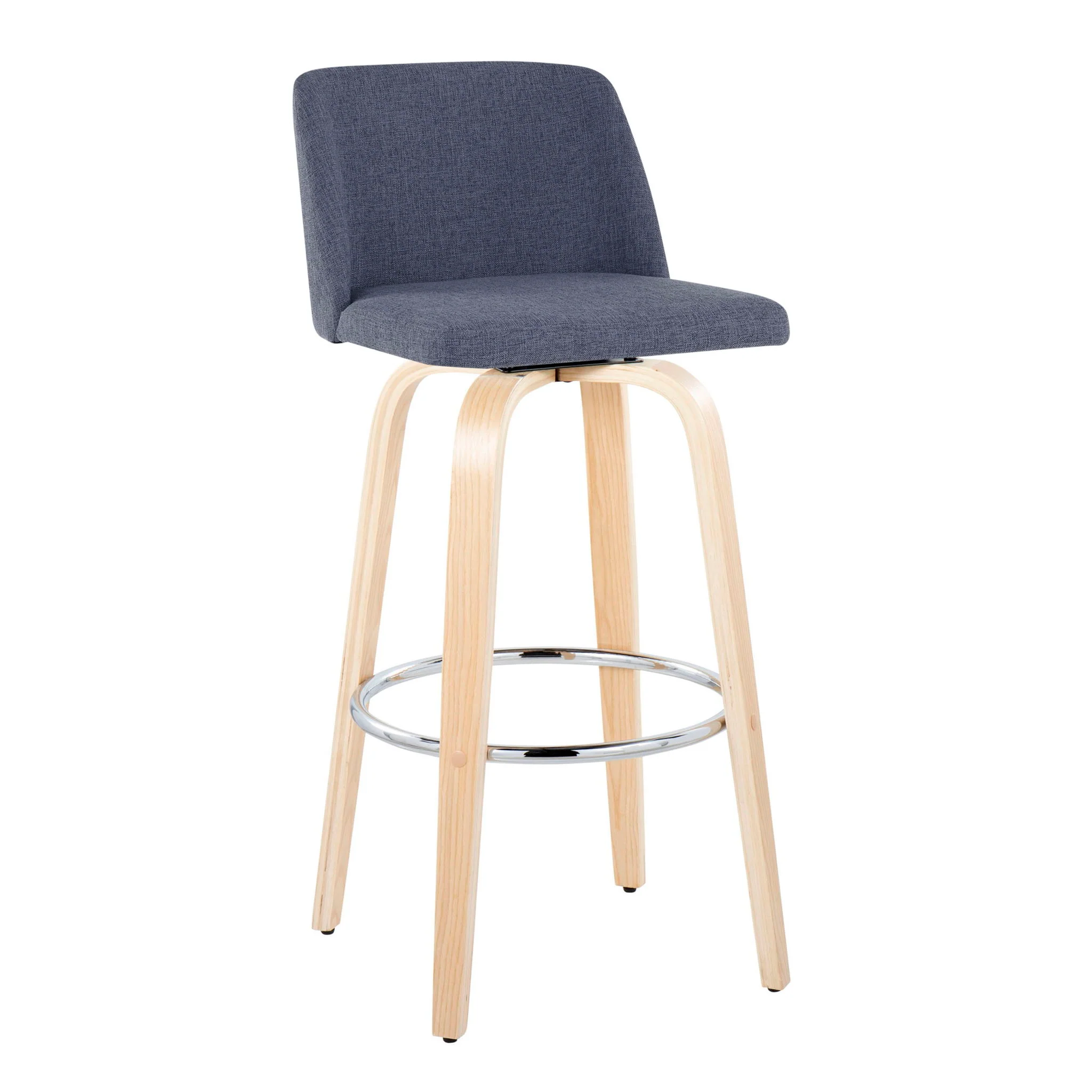 Toriano - Contemporary Fixed Height Barstool & Swivel With Round Footrest (Set of 2) - Image 9