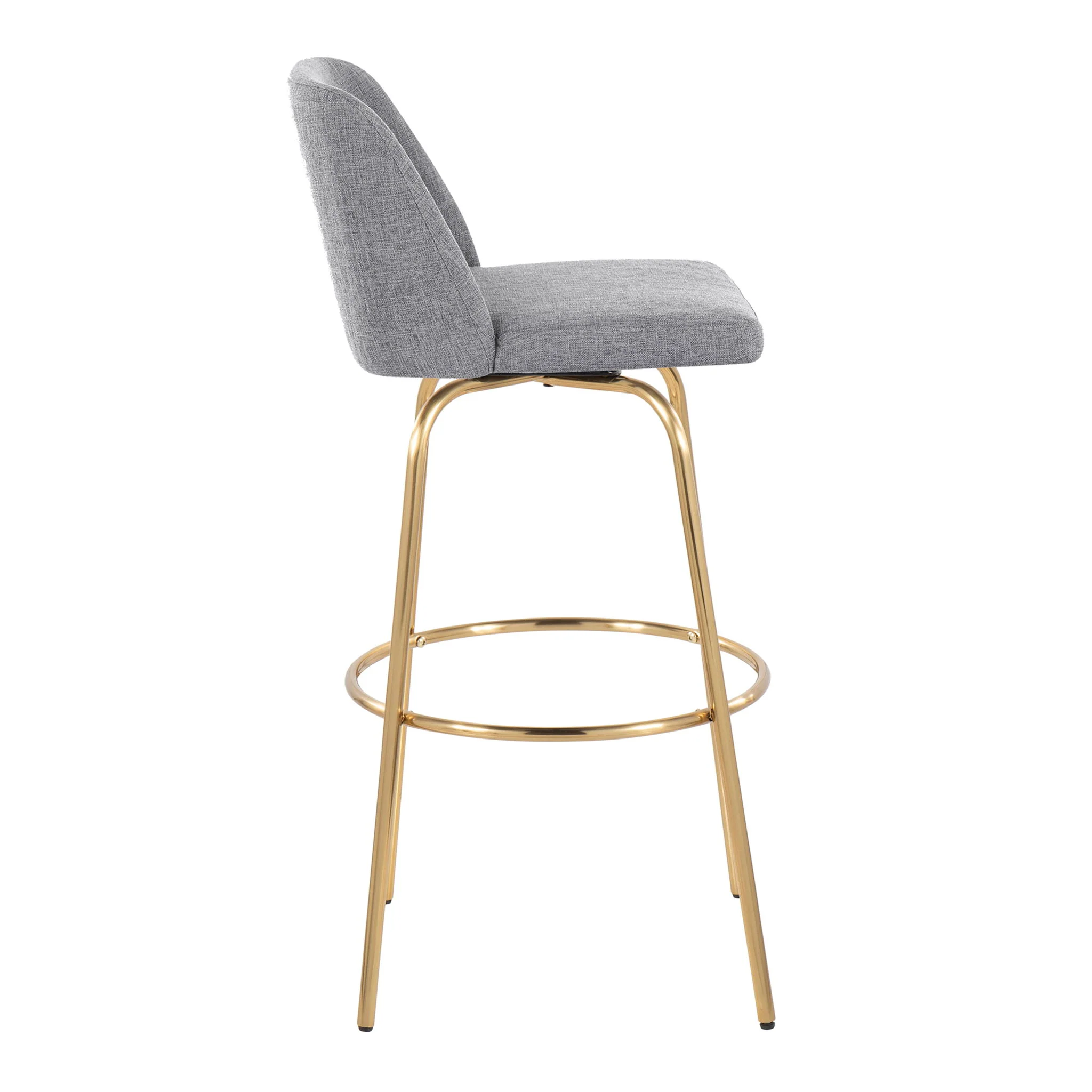 Toriano - Contemporary Fixed Height Barstool With Swivel And Round Footrest (Set of 2) - Image 12