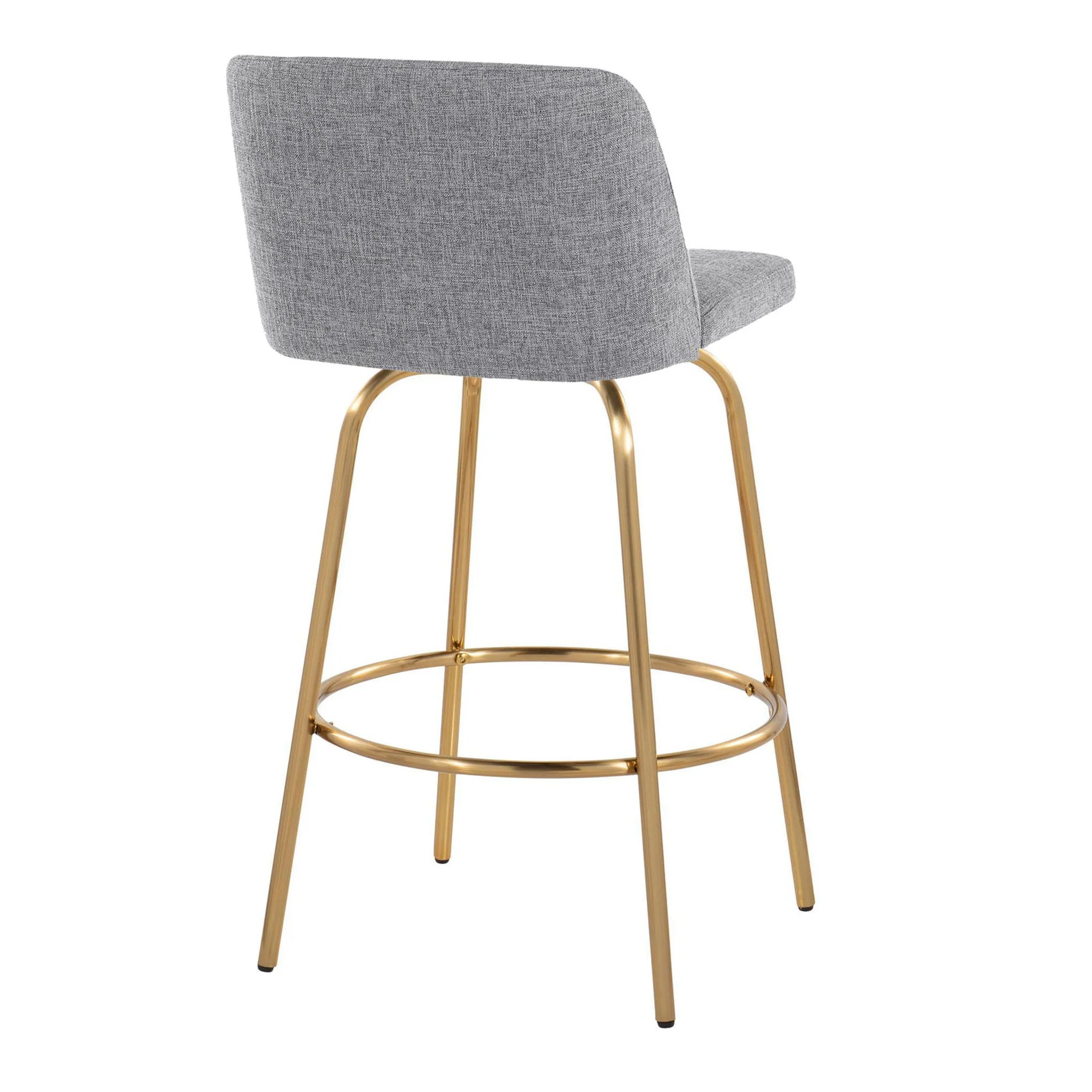 Toriano - Contemporary, Fixed Height Counter Stool With Swivel With Round Footrest (Set of 2) - Image 17
