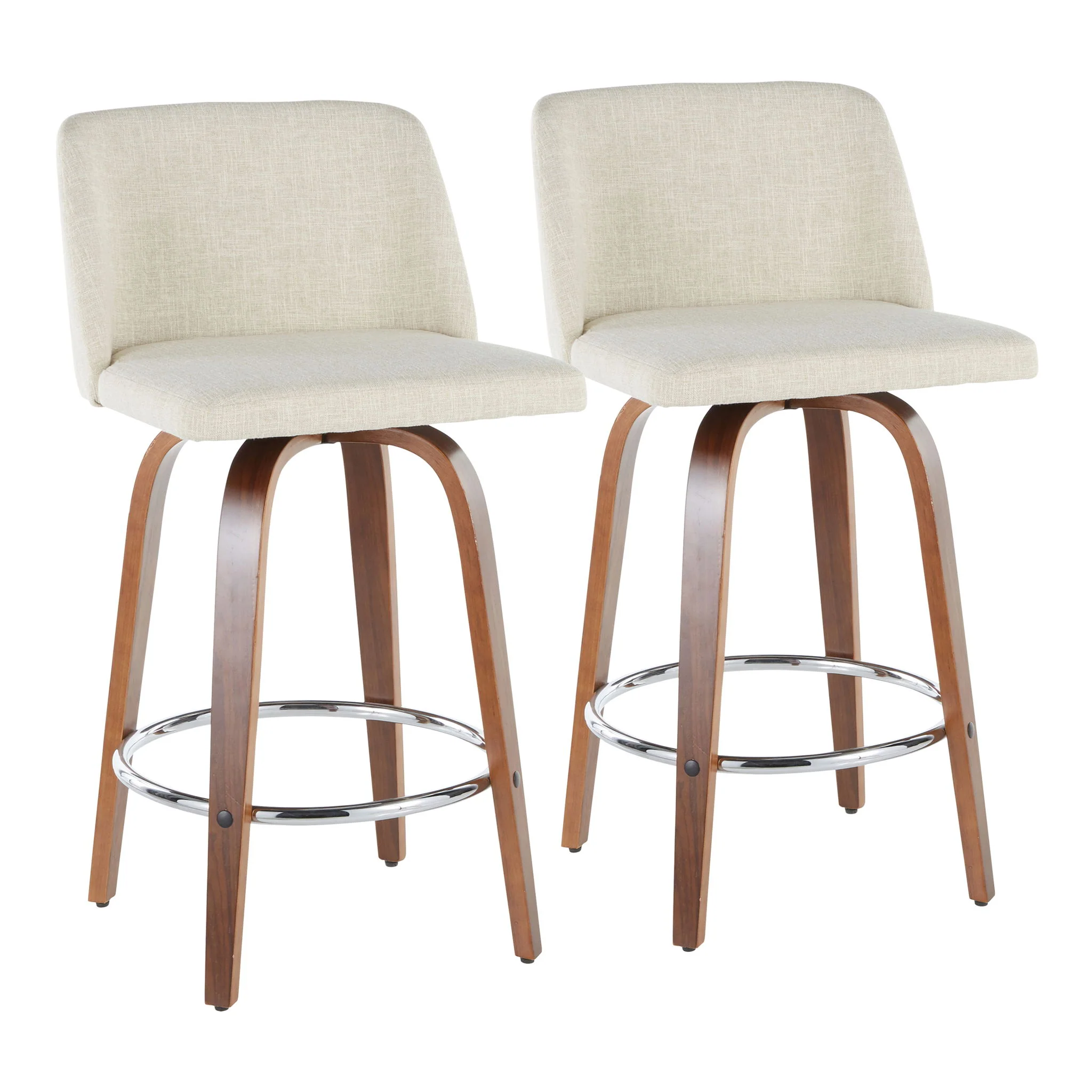 Toriano - Mid-Century Modern Counter Stool (Set of 2) - Image 2