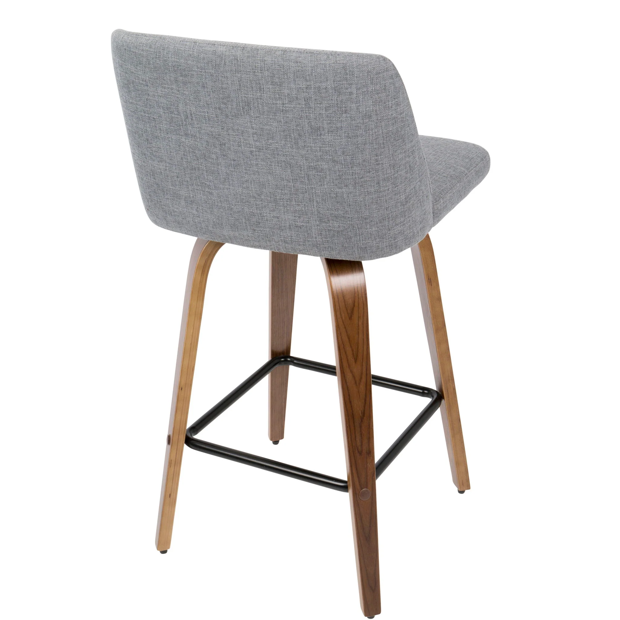 Toriano - Mid Century Modern Fixed Height Counter Stool & Square Footrest (Set of 2) - Image 18