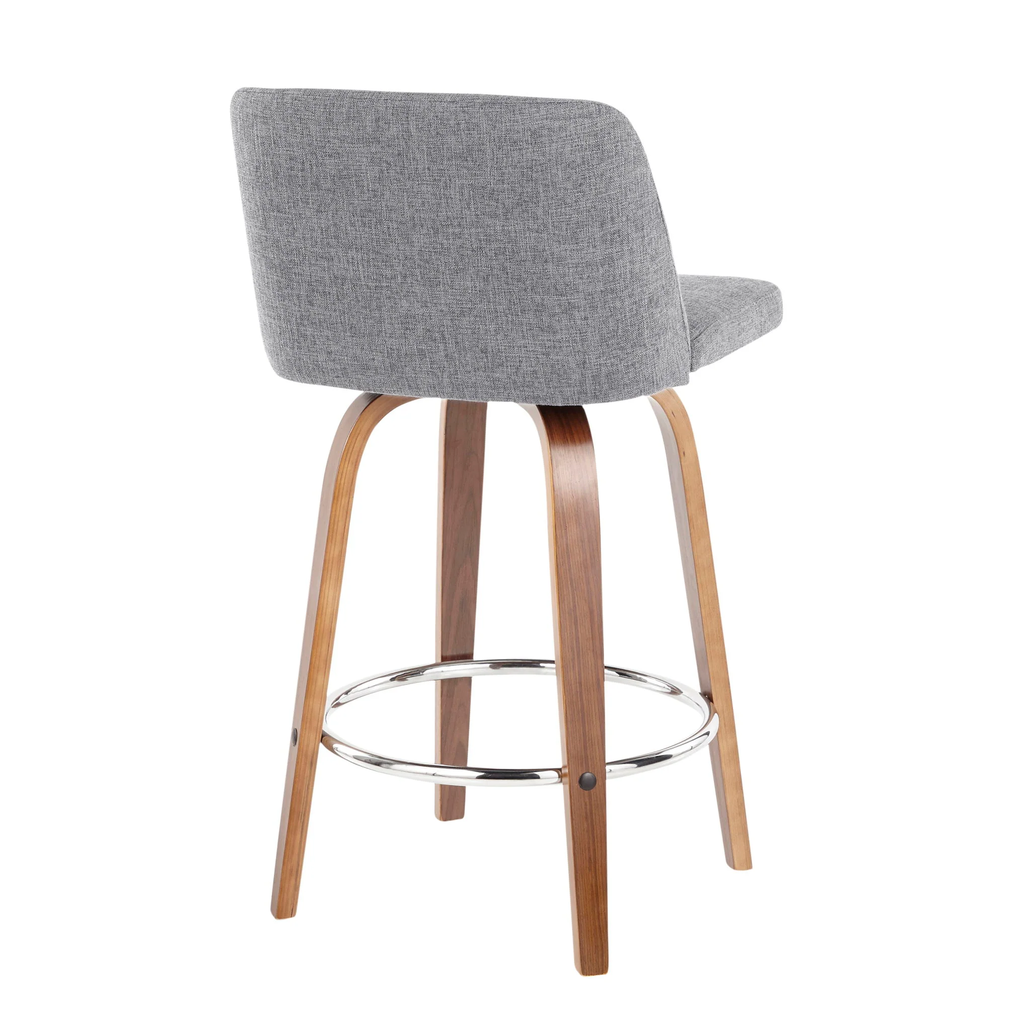Toriano - Mid-Century Modern Fixed Height Counter Stool With Round Footrest (Set of 2) - Image 10