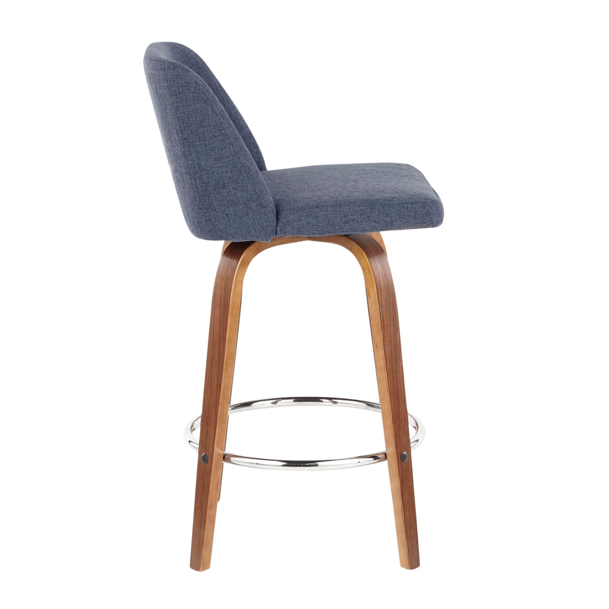 Toriano - Mid-Century Modern Fixed Height Counter Stool With Round Footrest (Set of 2) - Image 12