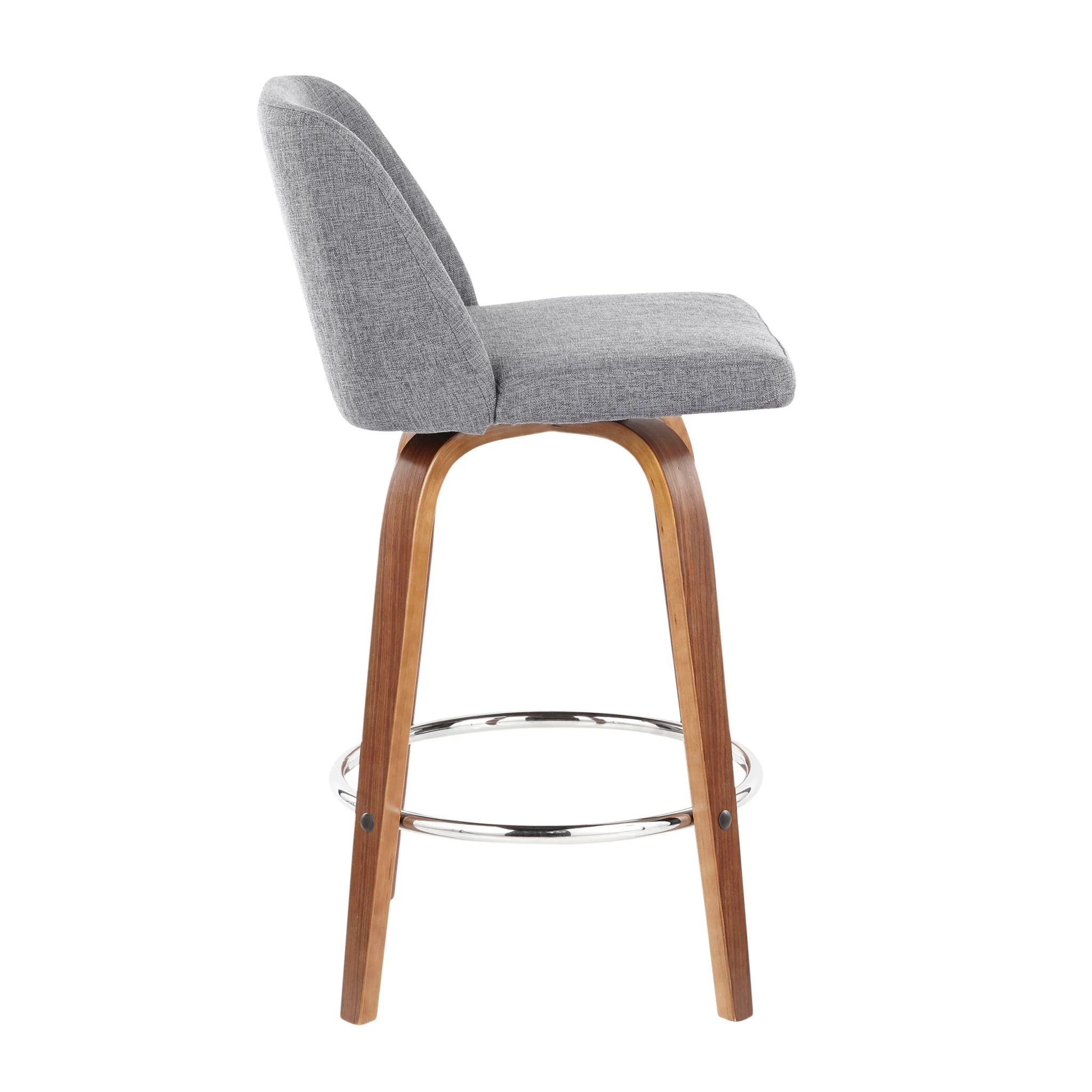 Toriano - Mid-Century Modern Fixed Height Counter Stool With Round Footrest (Set of 2) - Image 15