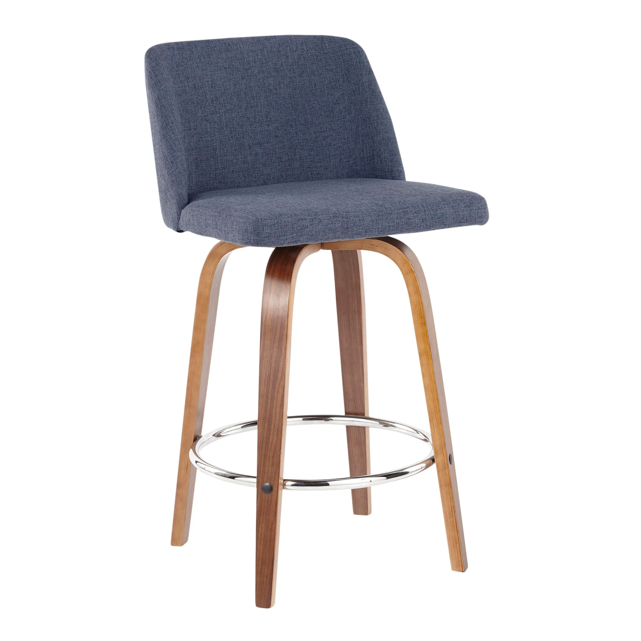 Toriano - Mid-Century Modern Fixed Height Counter Stool With Round Footrest (Set of 2) - Image 16