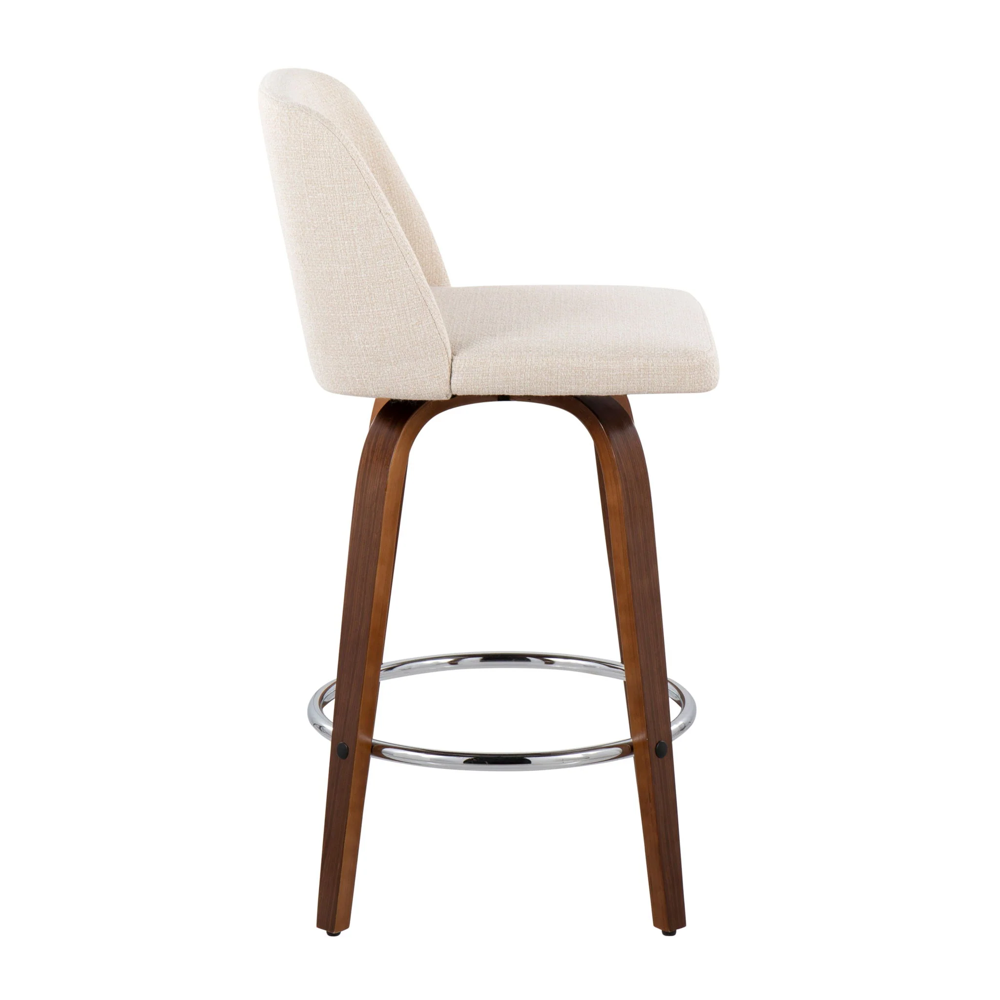 Toriano - Mid-Century Modern Fixed Height Counter Stool With Round Footrest (Set of 2) - Image 8