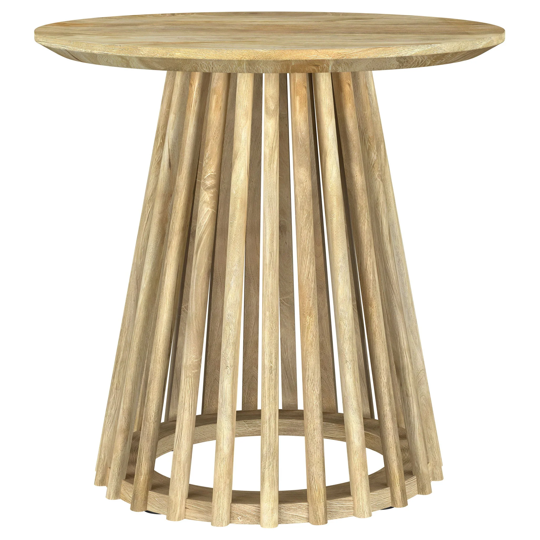 Touhy 2-piece Round Coffee and End Table Set Natural Mango - Image 2