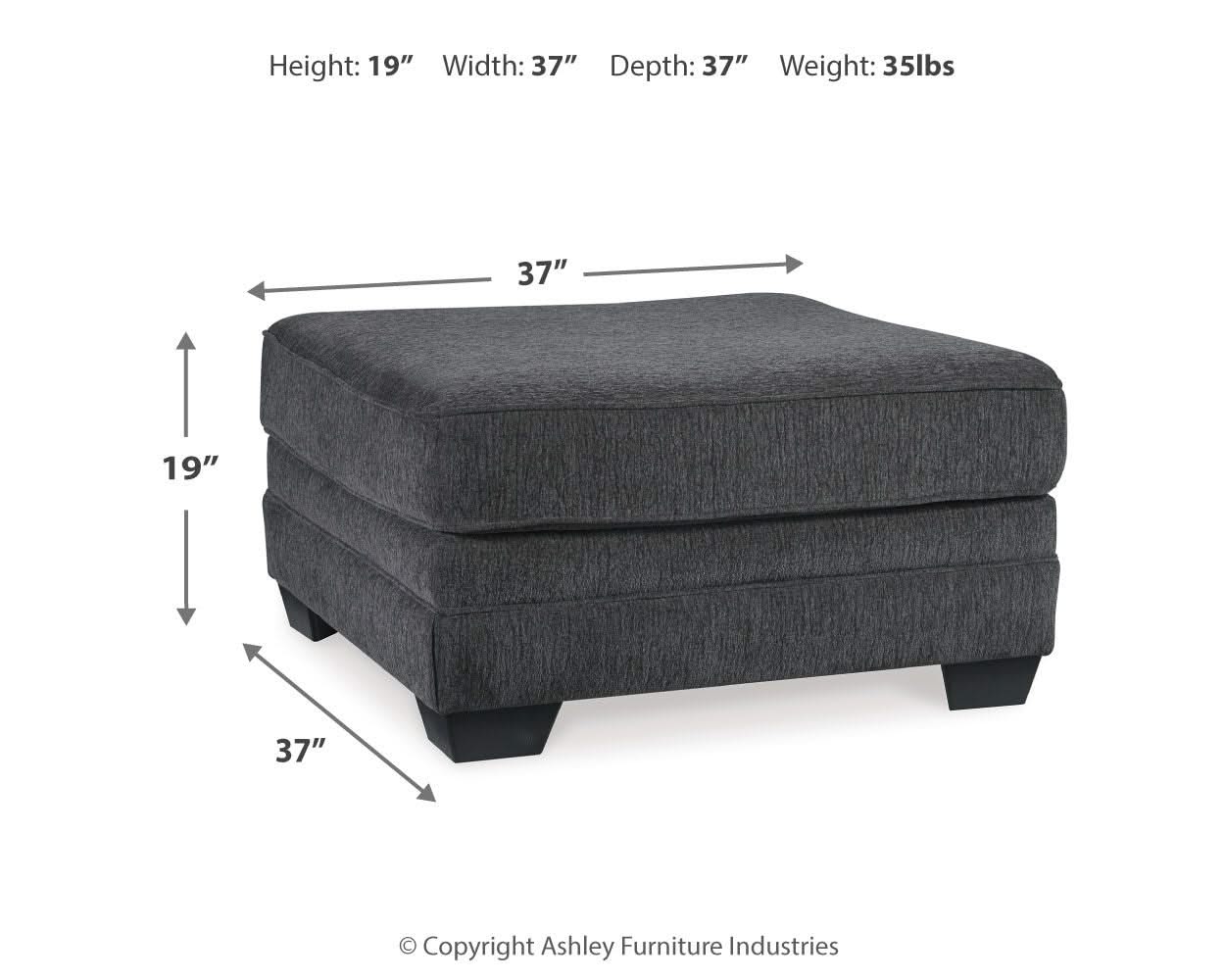Tracling - Oversized Accent Ottoman - Slate - Image 3
