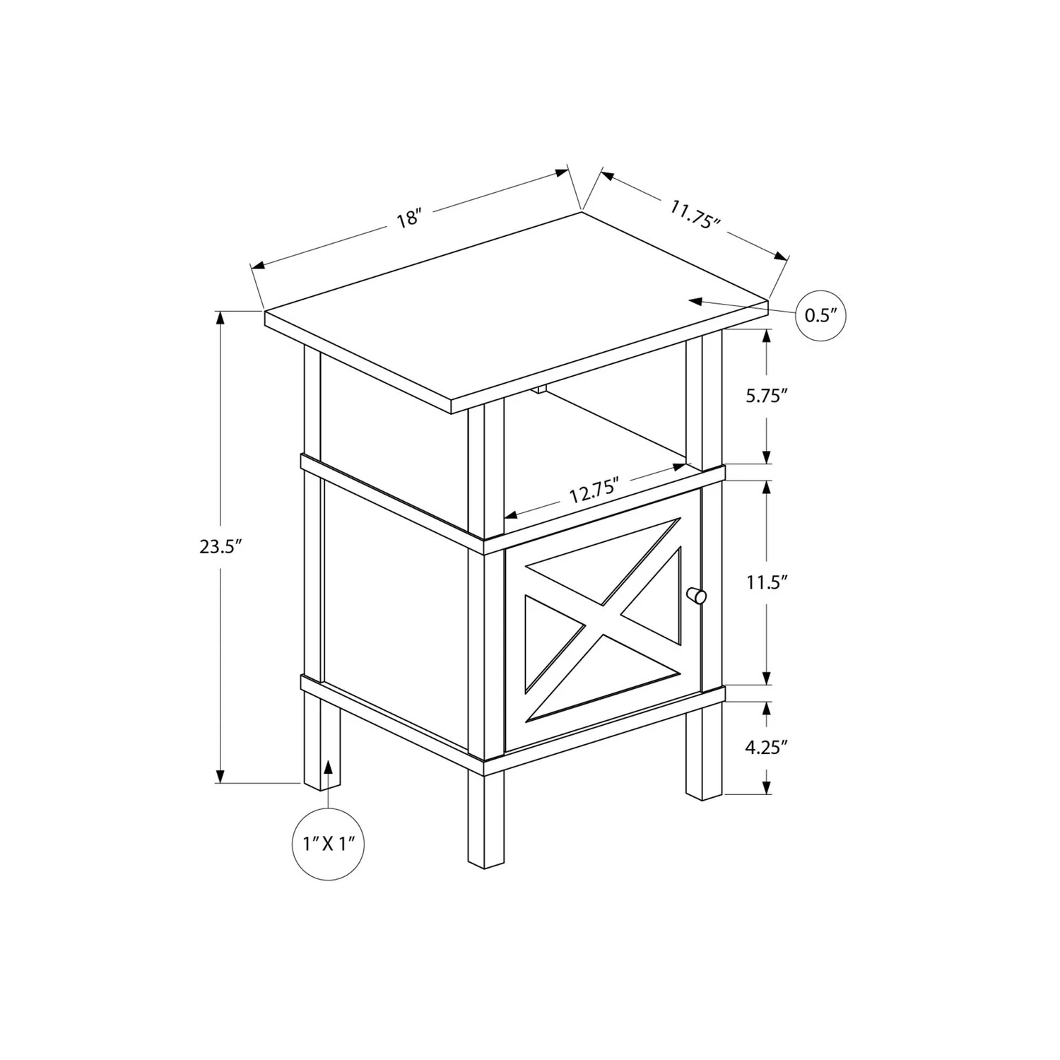 Transitional Accent Table With Storage - Image 8