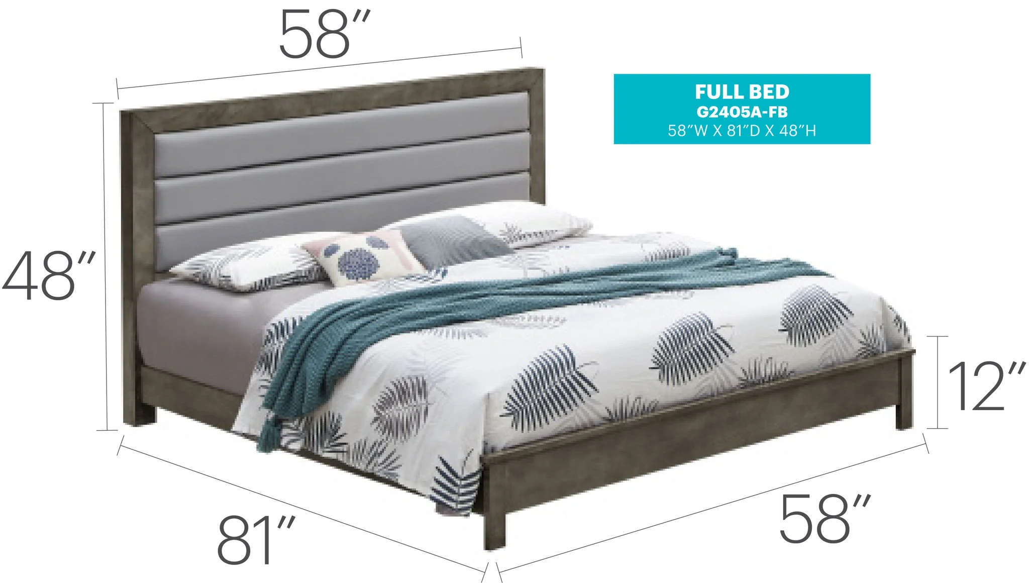Transitional Modern Design Bed - Image 11
