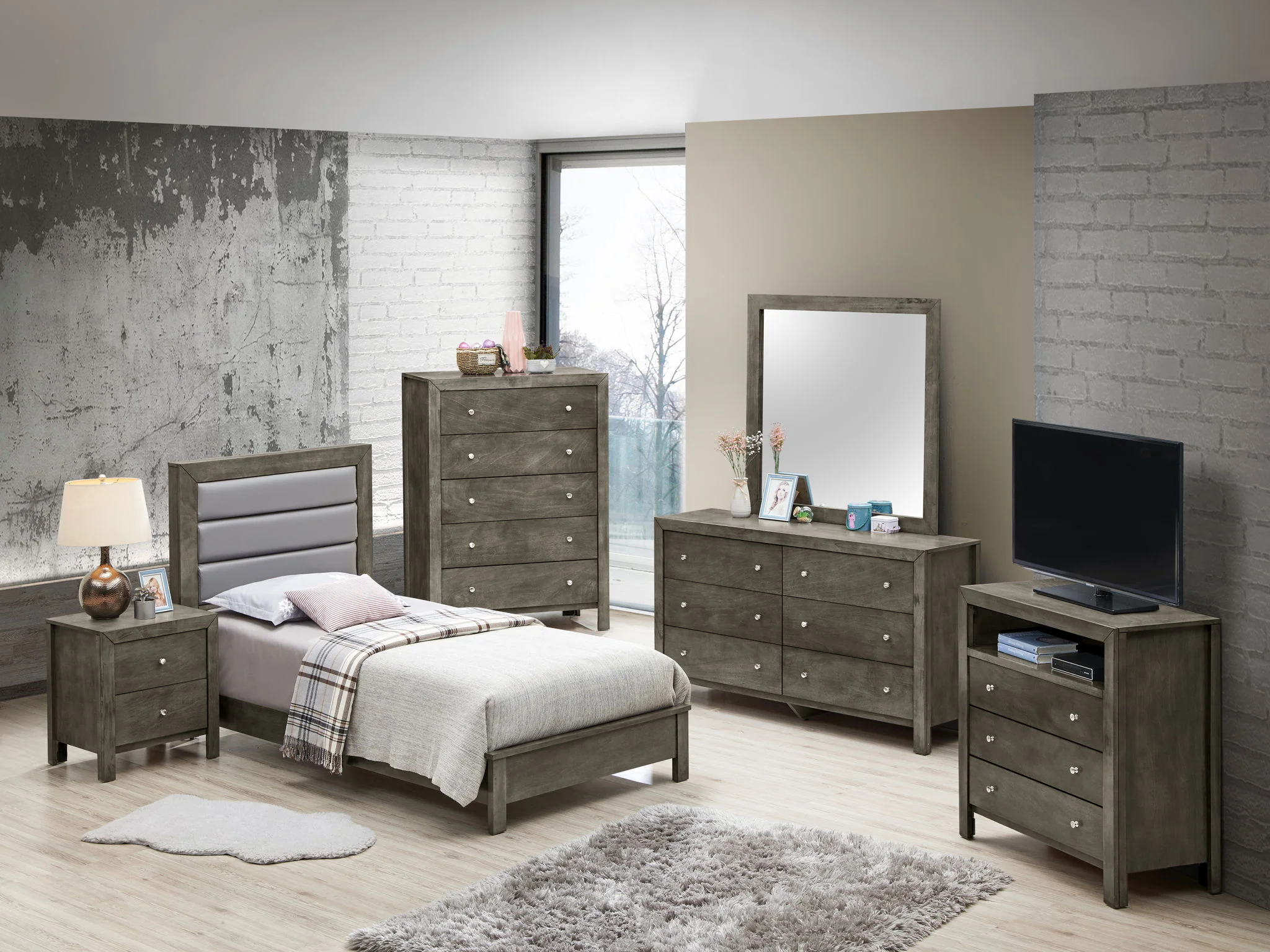 Transitional Modern Design Bed - Image 12