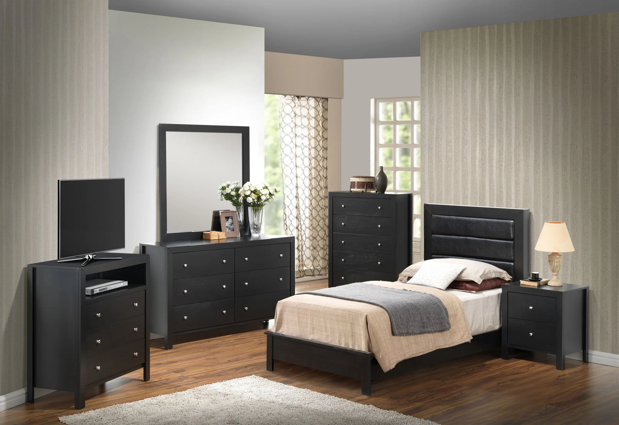 Transitional Modern Design Bed - Image 13