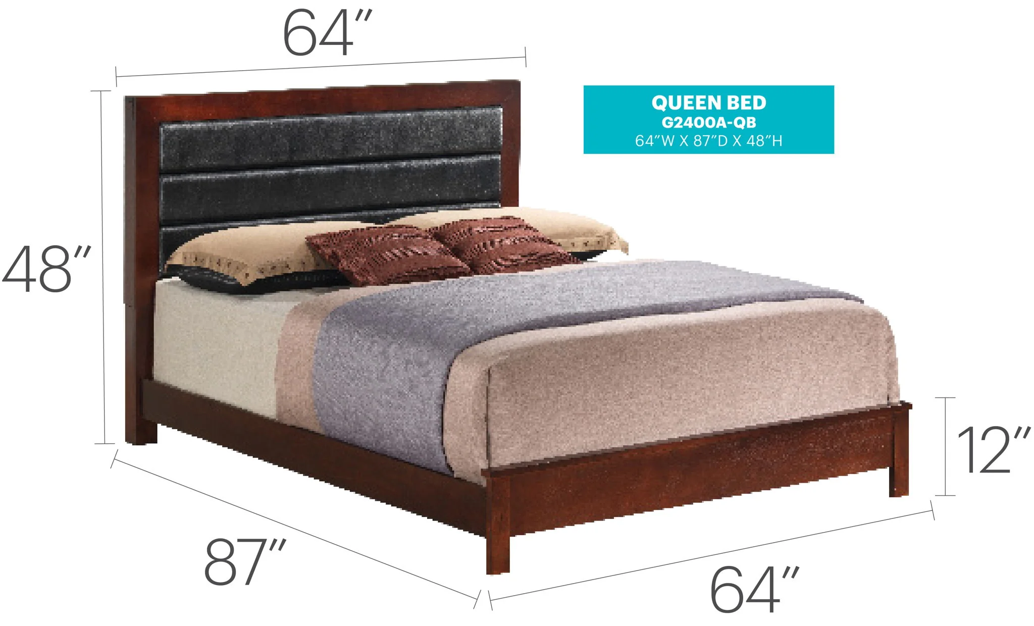 Transitional Modern Design Bed - Image 19