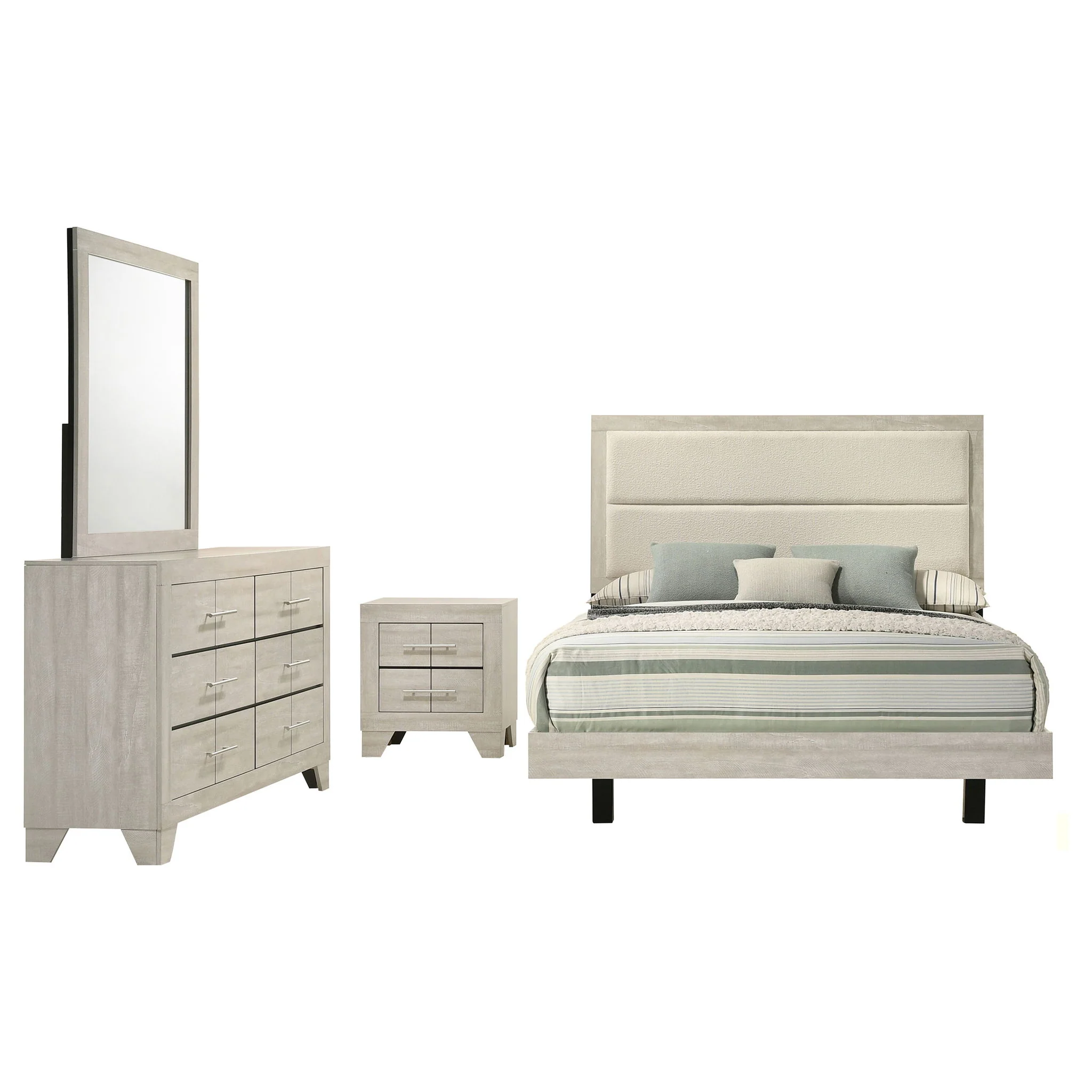 Trenton 4-piece Full Bedroom Set Rustic Cream - Image 3