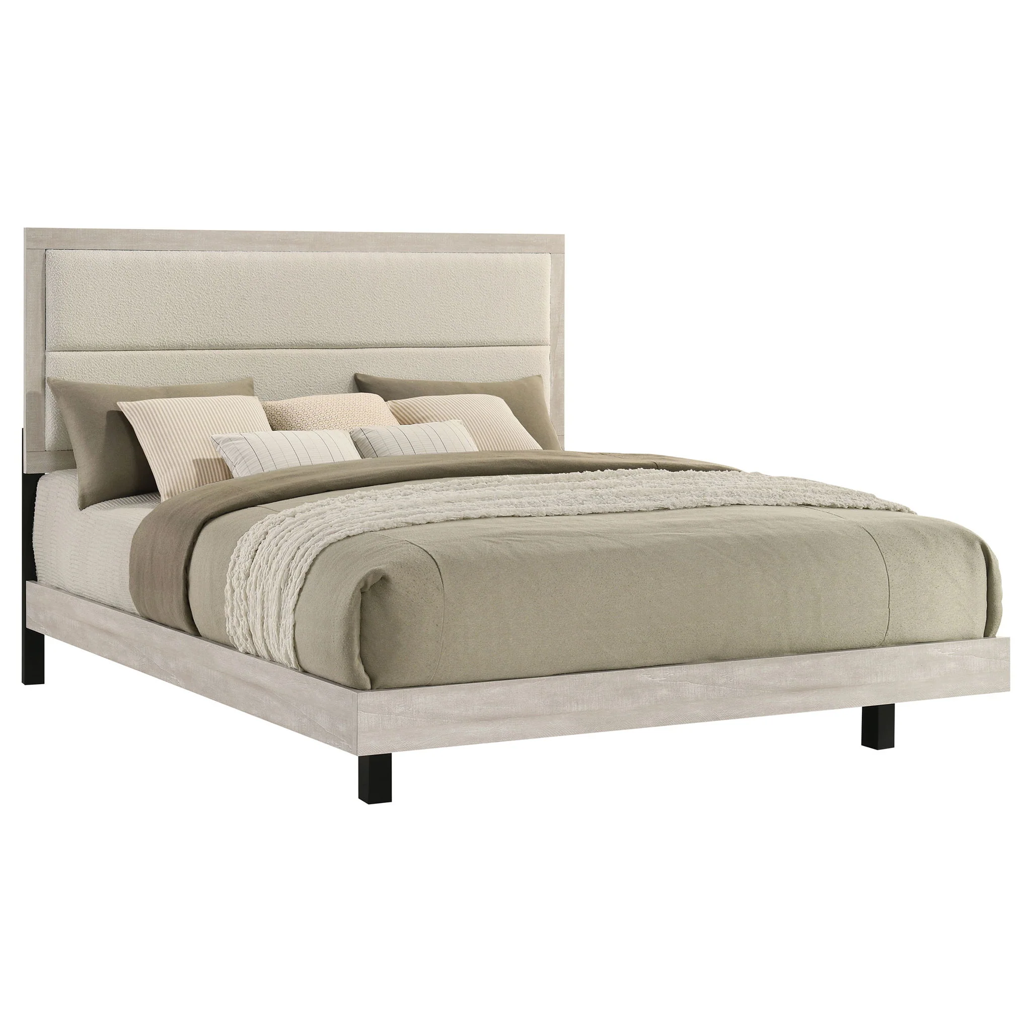 Trenton 54-inch Wood Eastern King Panel Bed Rustic Cream - Image 4