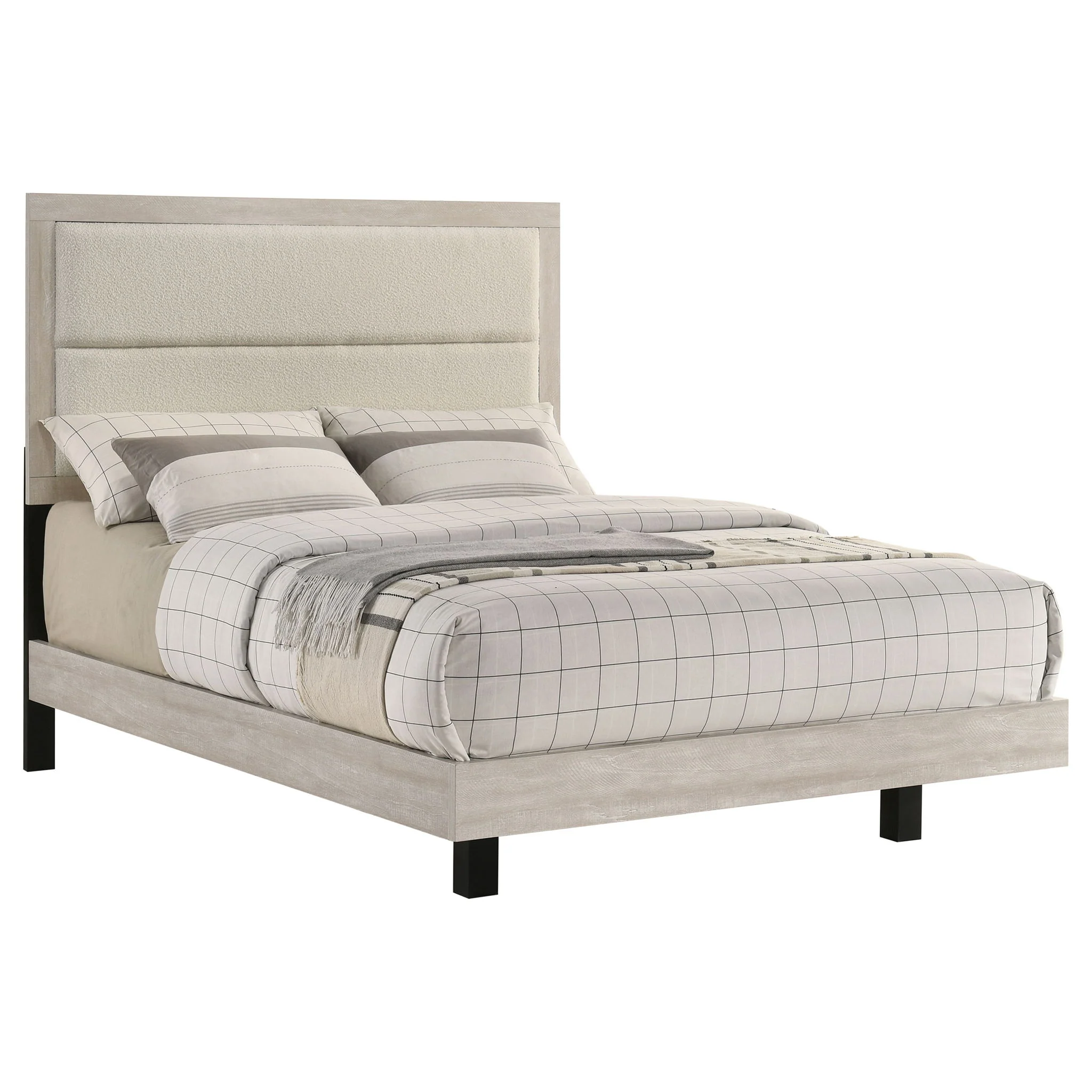 Trenton 54-inch Wood Full Panel Bed Rustic Cream - Image 4