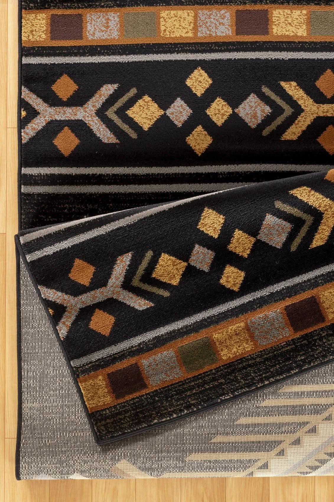 Tribes - 7'10" X 10'3" Southwest Area Rug - Black - Image 2