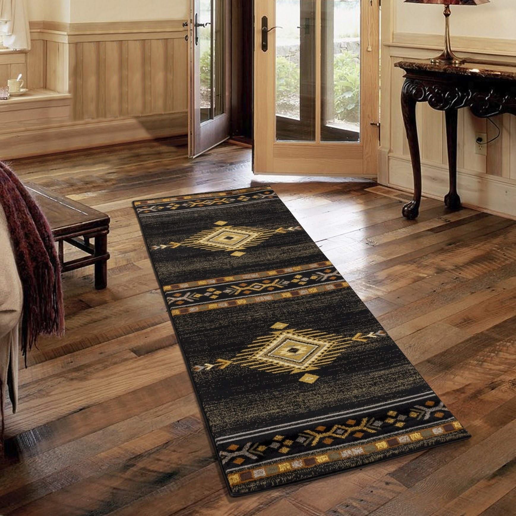 Tribes - 7'10" X 10'3" Southwest Area Rug - Black - Image 3