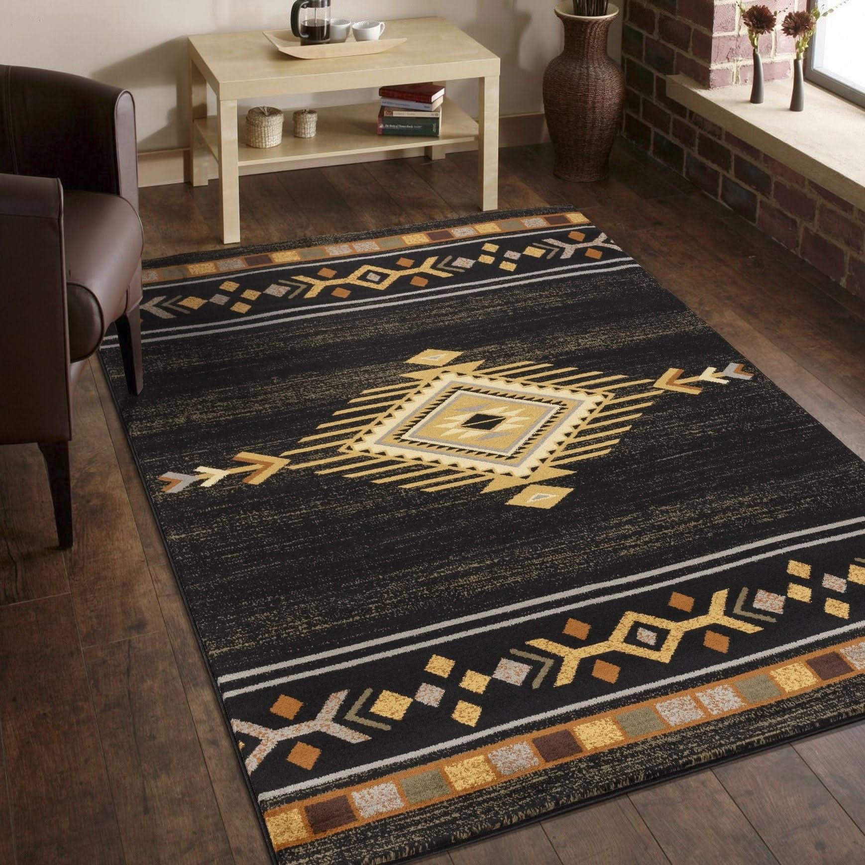 Tribes - 7'10" X 10'3" Southwest Area Rug - Black - Image 4