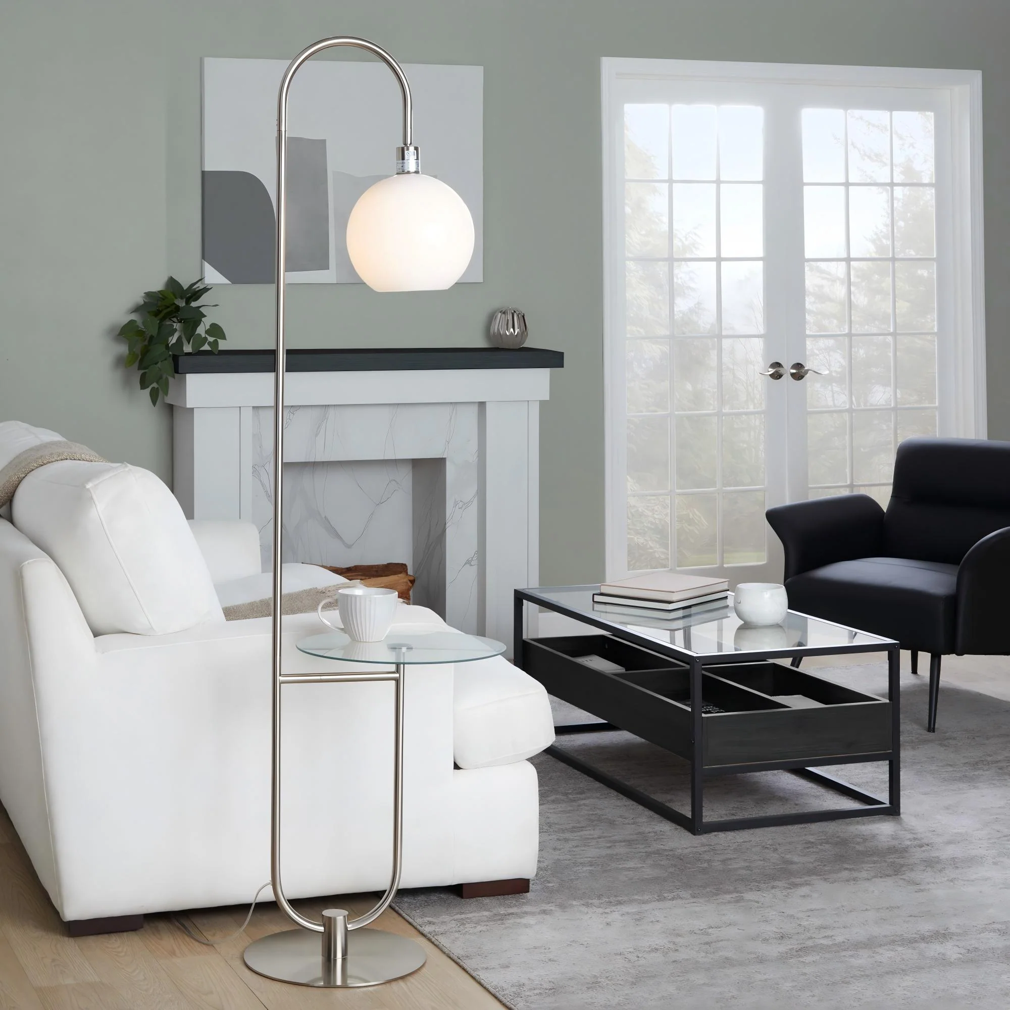 Trombone - Contemporary / Glam Floor Lamp - Image 3