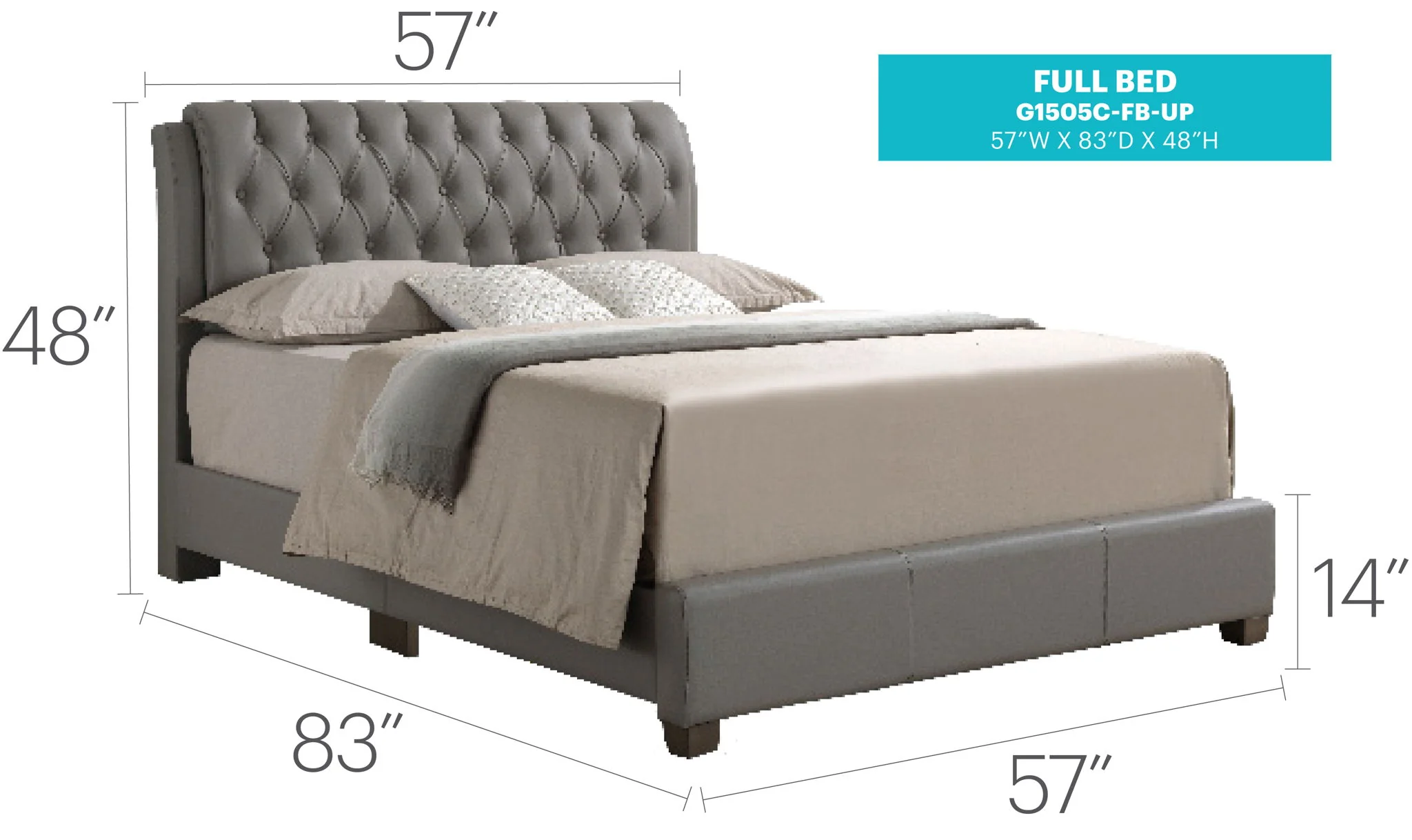 Tufted Upholstered Bed - Image 21