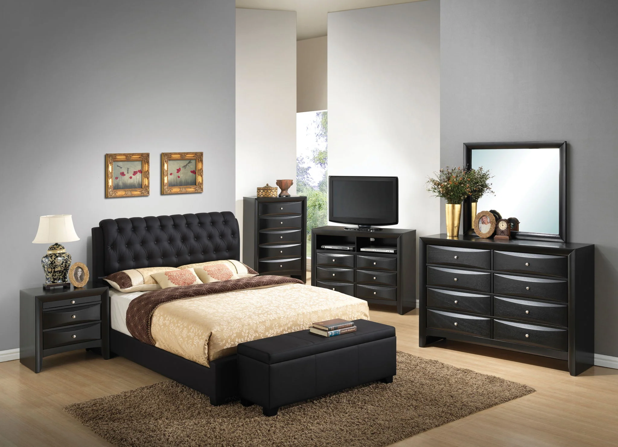 Tufted Upholstered Bed - Image 45