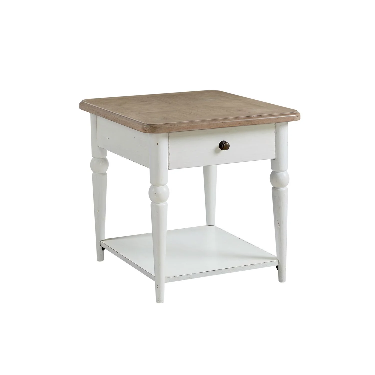 Turnberry Park - Rectangular End Table - Washed White - Image 3
