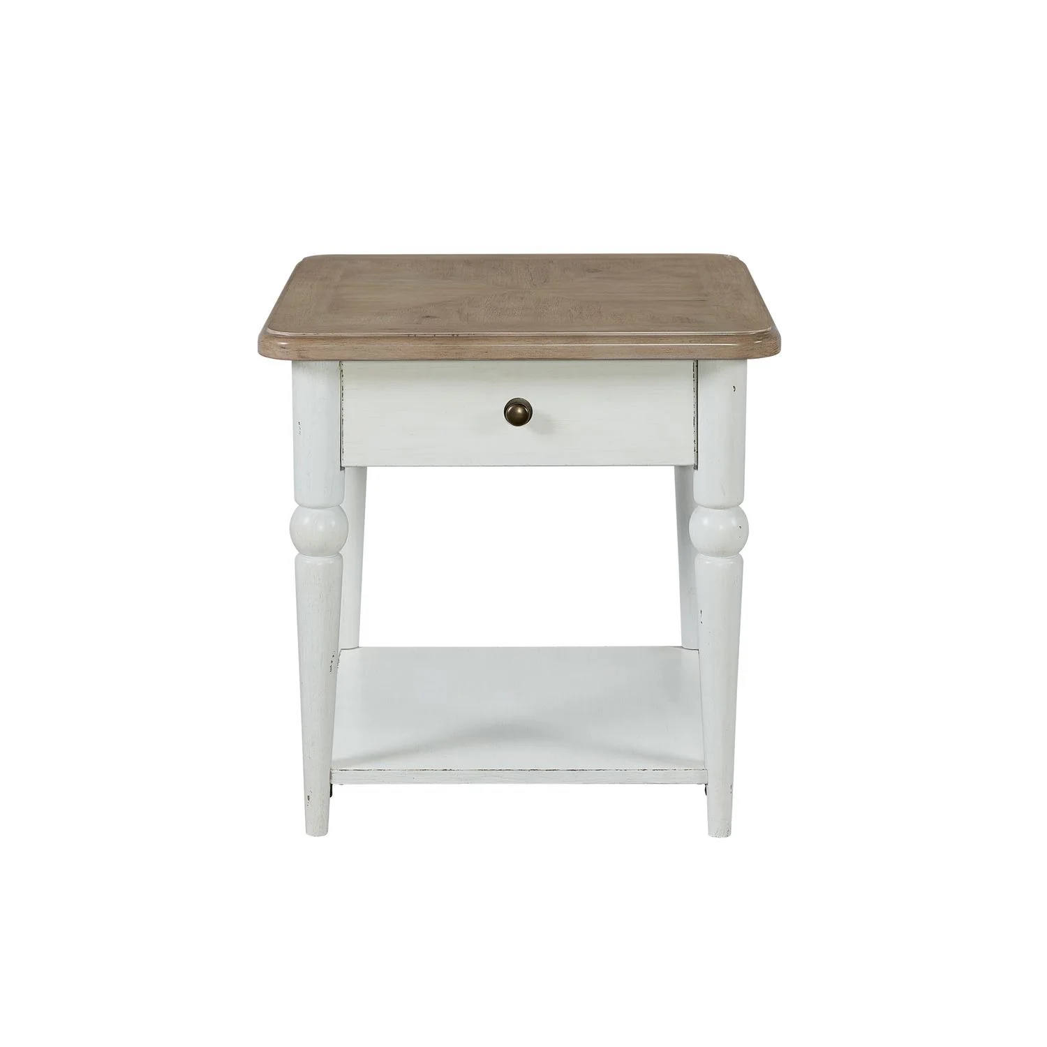 Turnberry Park - Rectangular End Table - Washed White - Image 4