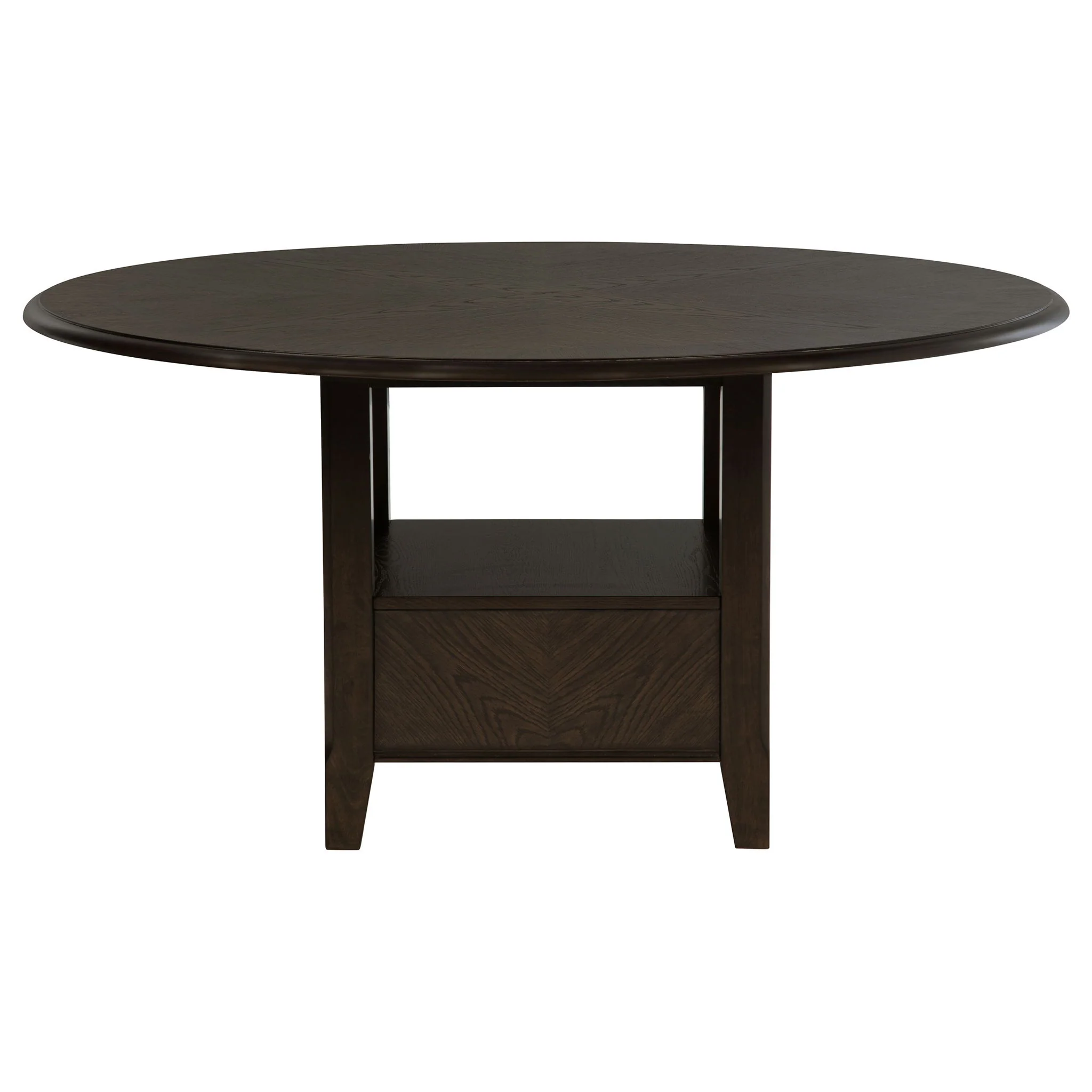Twyla 5-piece 60-inch Round Wood Dining Table Set Dark Cocoa - Image 2