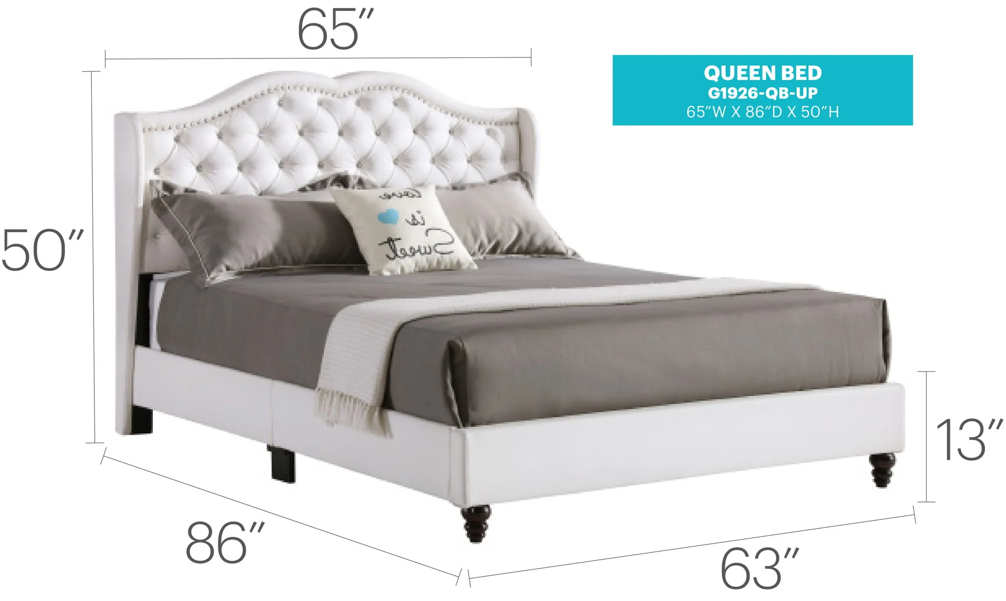 Upholstered Bed Transitional - Image 12