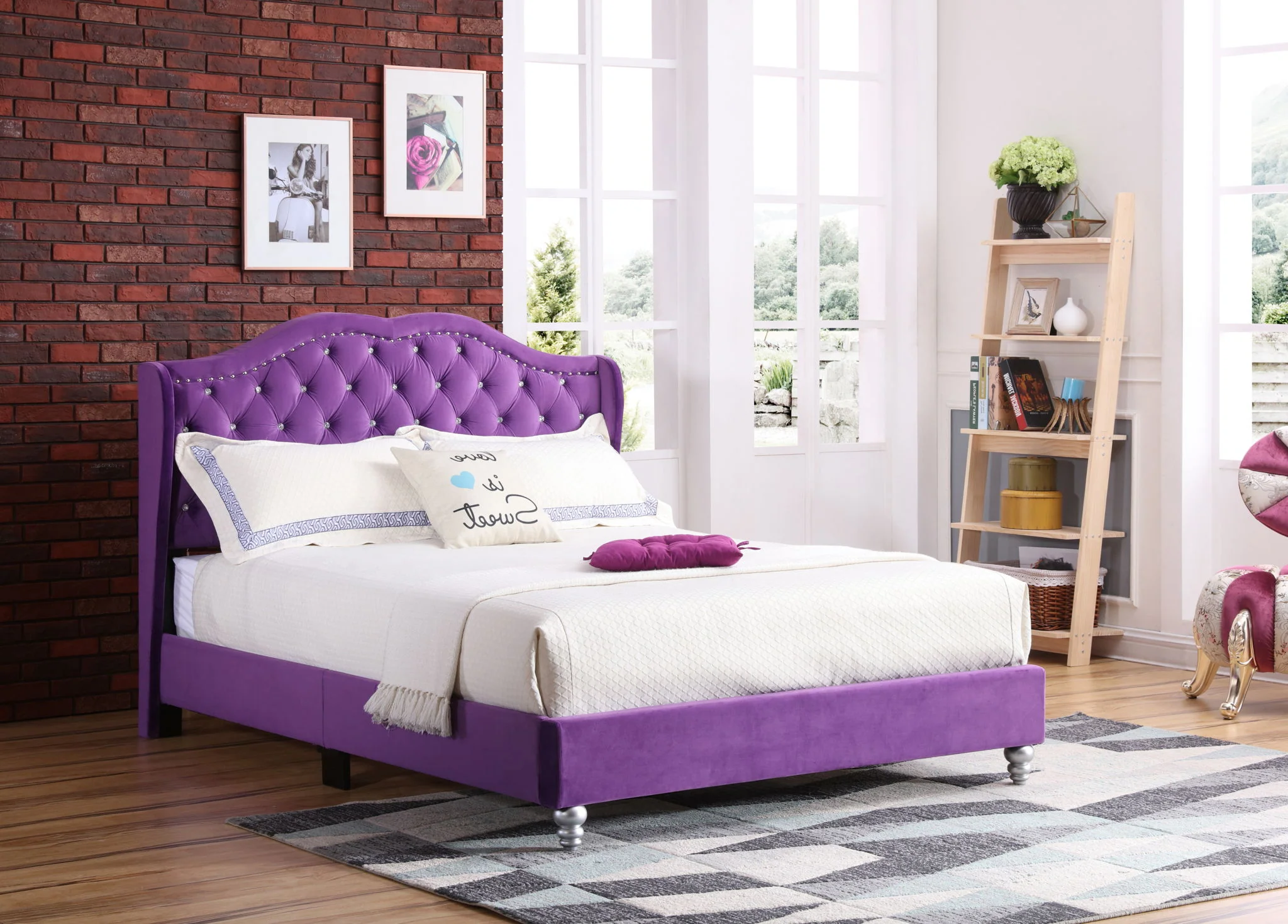 Upholstered Bed Transitional - Image 2