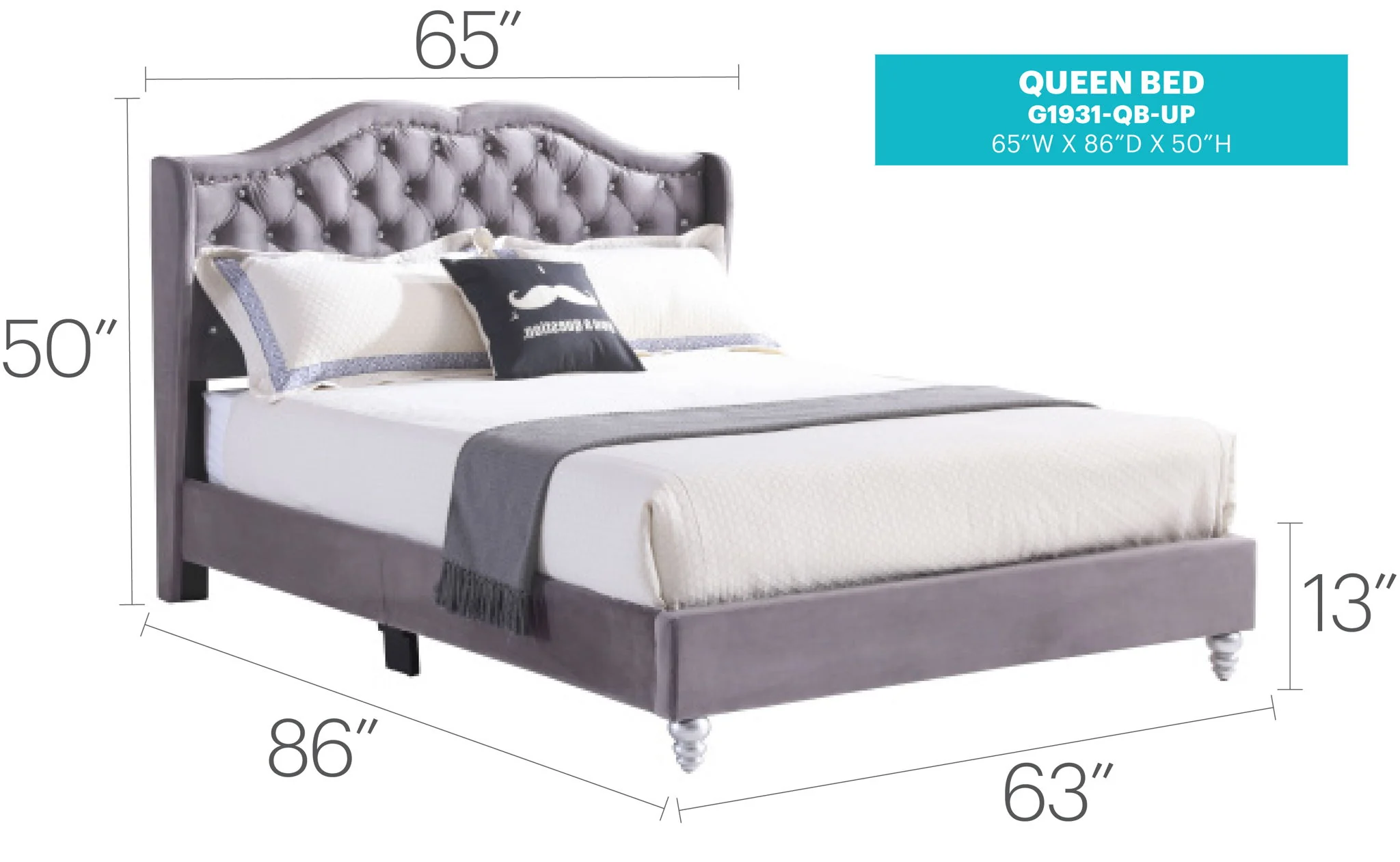 Upholstered Bed Transitional - Image 24