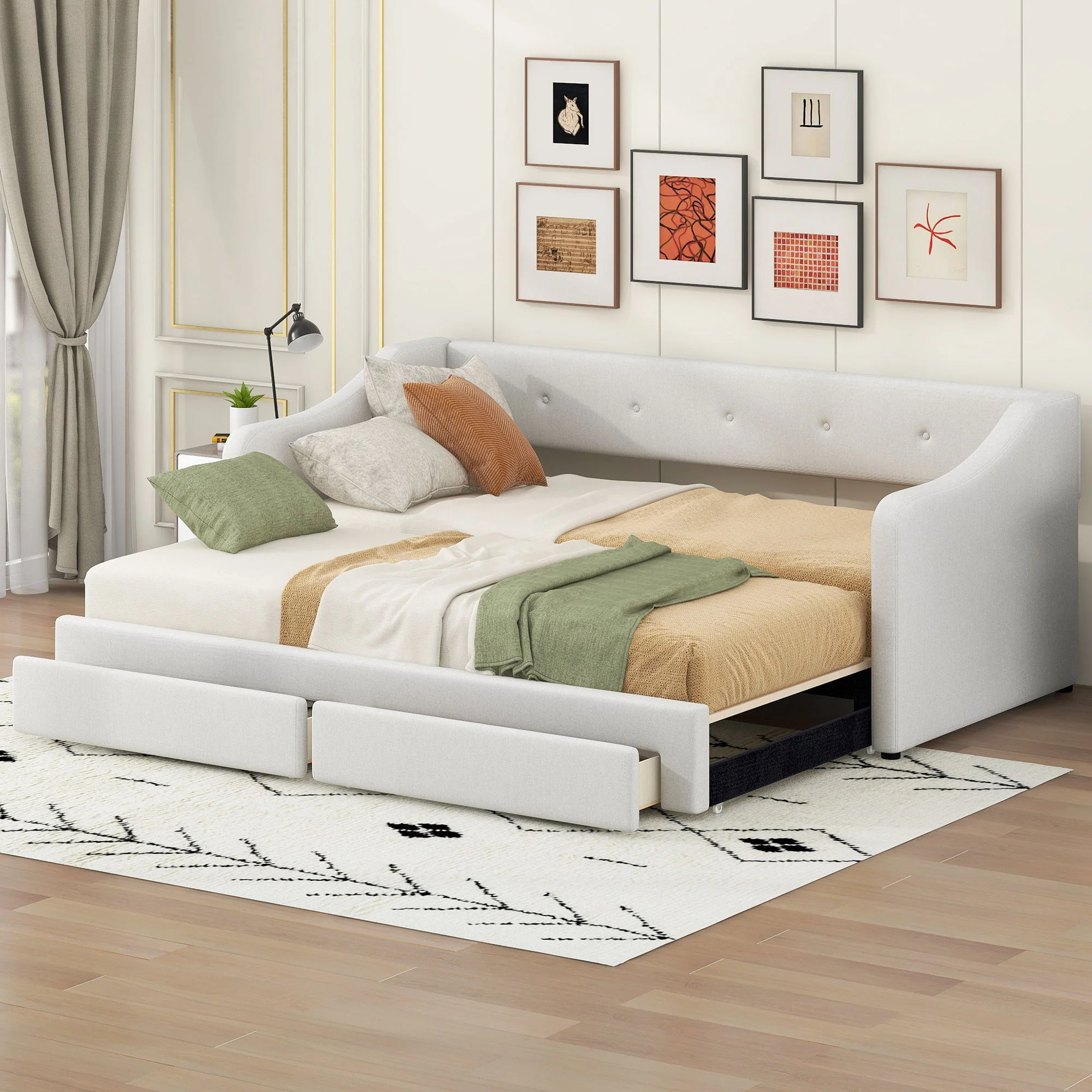 Upholstered Daybed With 2 Drawers - Image 6
