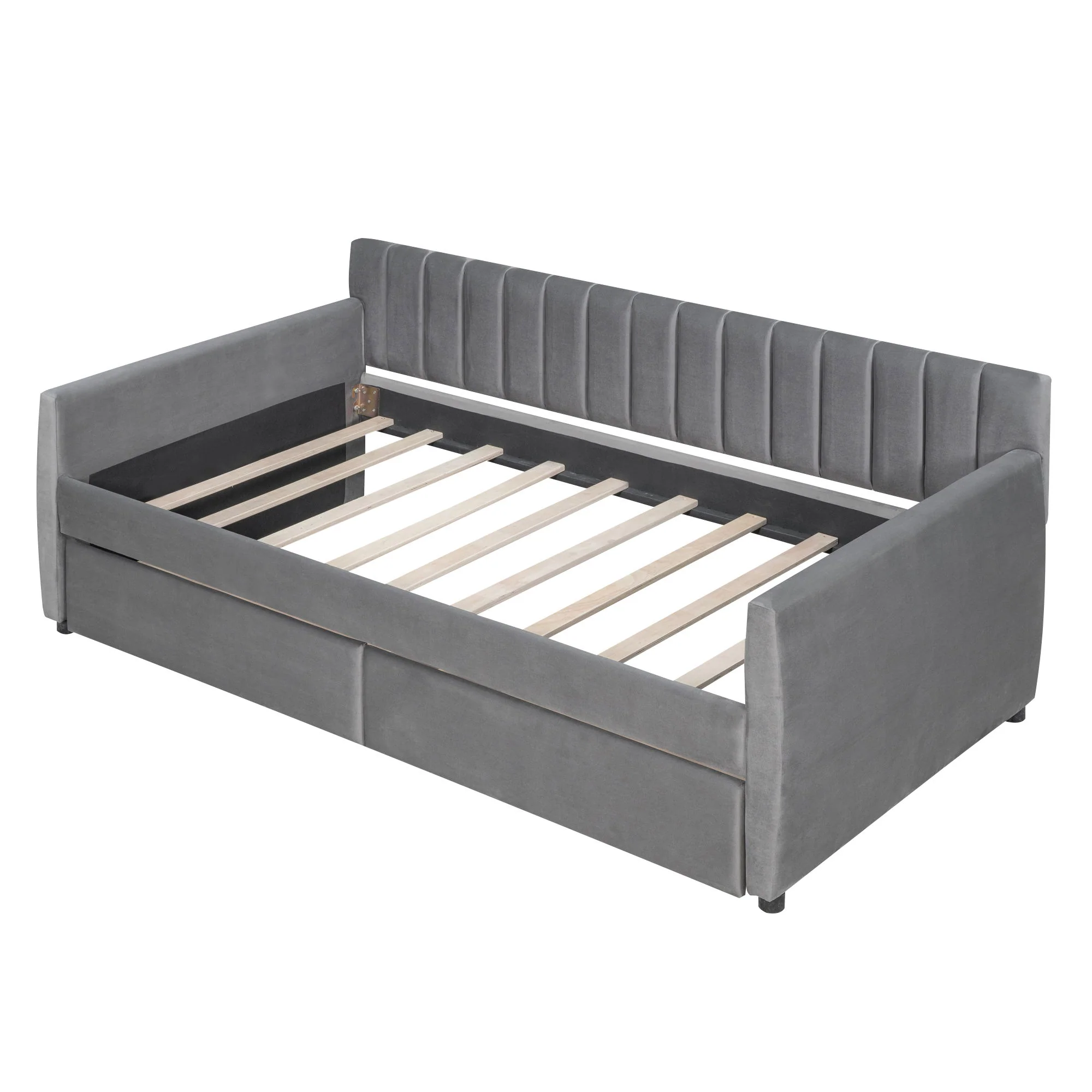 Upholstered Daybed With Slat Support - Image 3