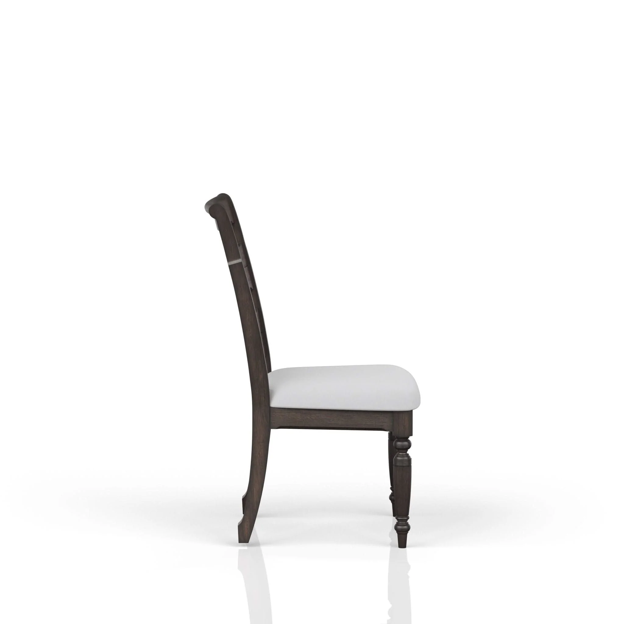 Upholstered Seat Ladderback Side Chair (Set of 2) - Coffee - Image 3
