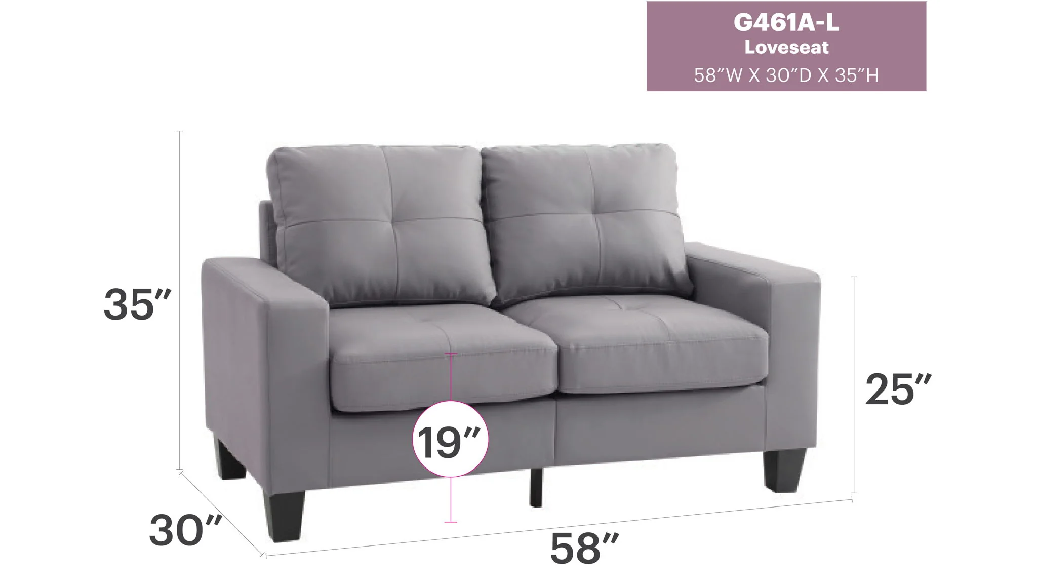 Upholstered Track Arm Loveseat For Cozy Spaces - Image 4