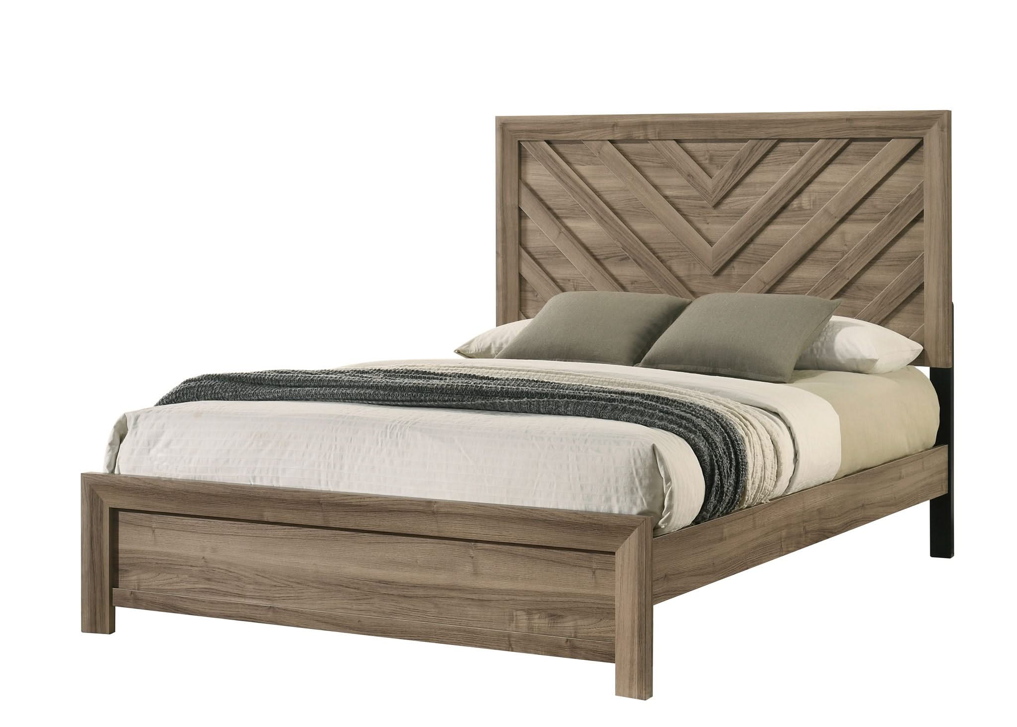 Valor - Full Panel Bed - Light Bown