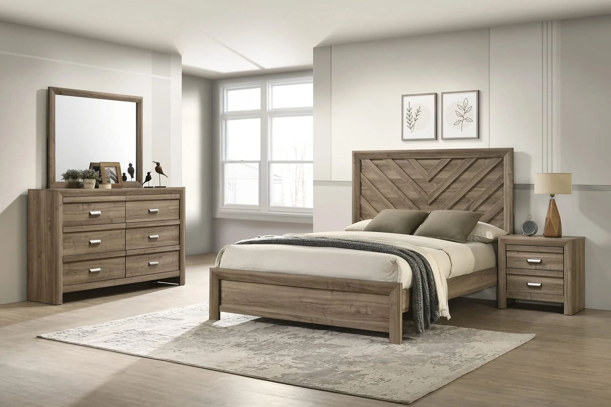 Valor - Full Panel Bed - Light Bown - Image 2