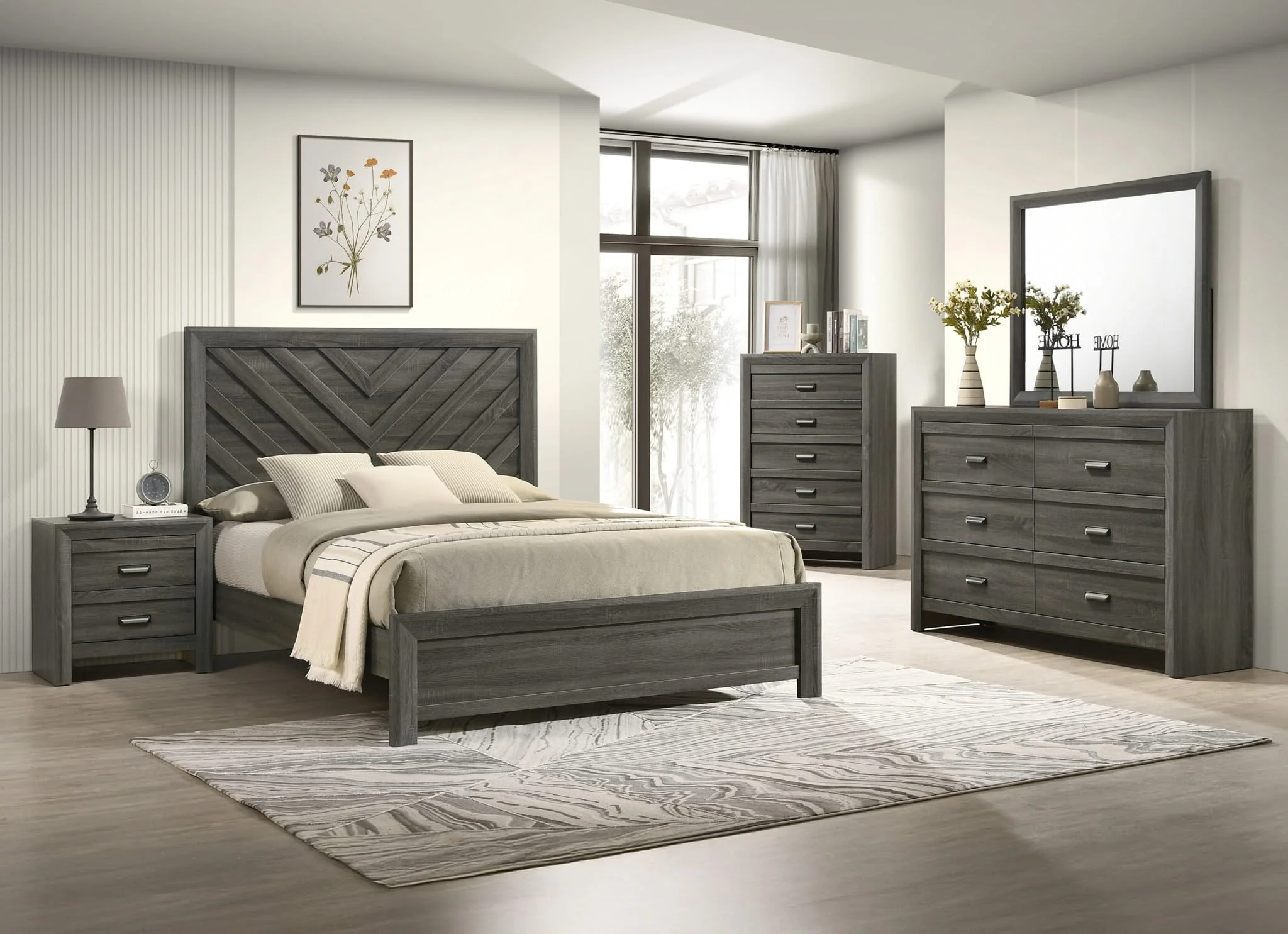 Valor - Twin Bed - Gray - Image 3
