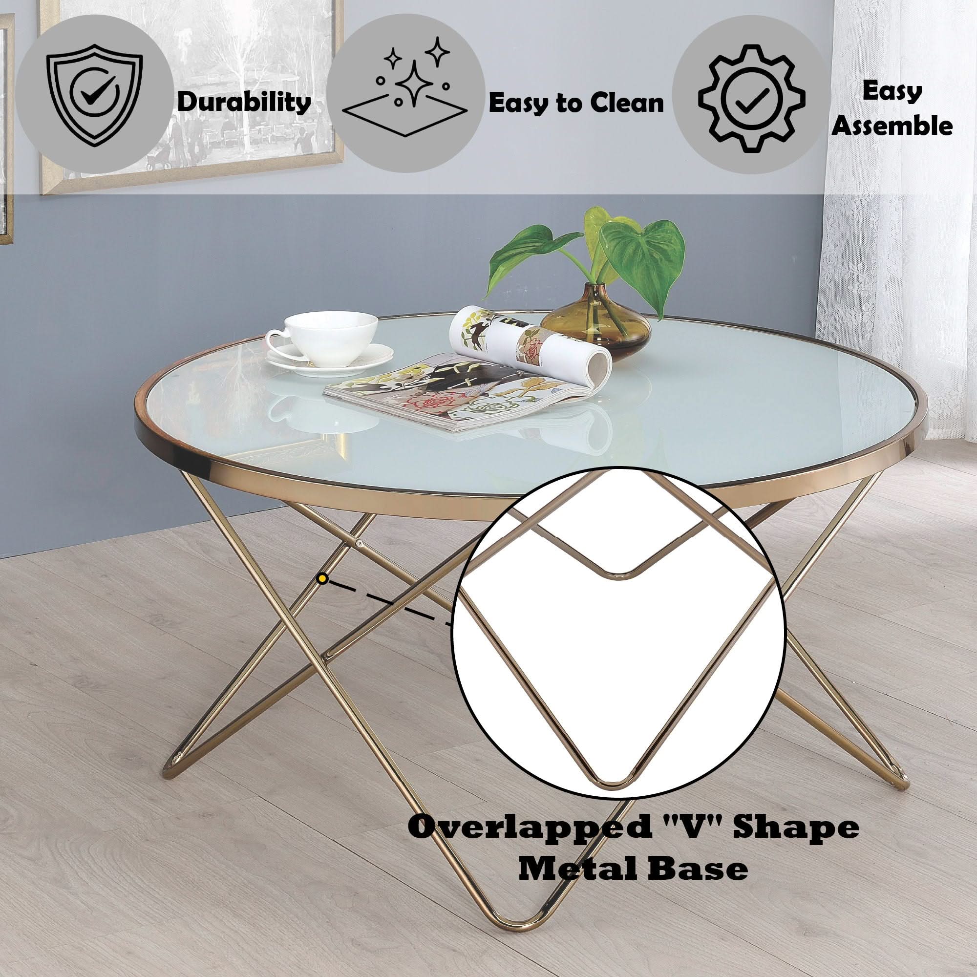 Valora - Glass Coffee Table - Image 4
