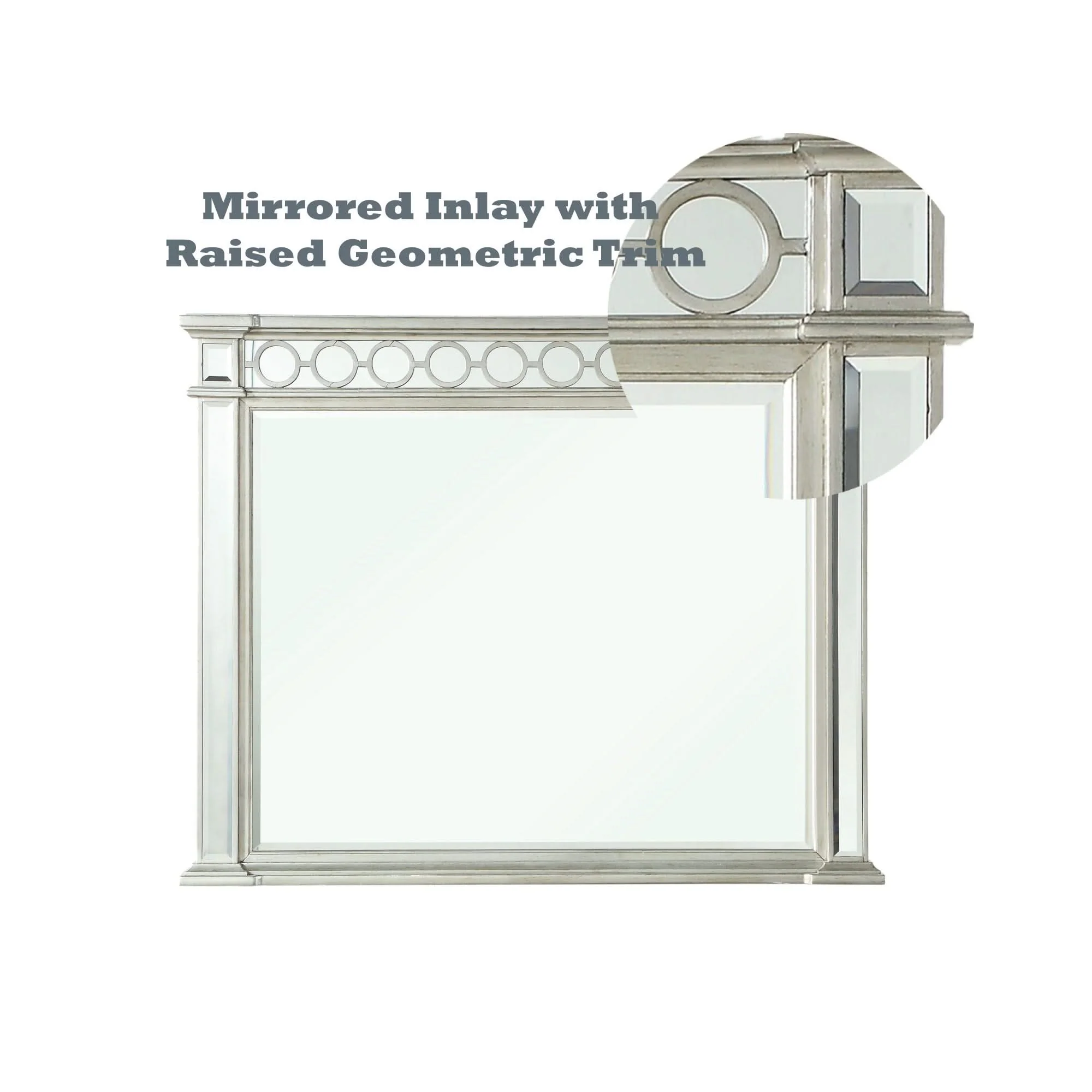 Varian - Mirrored Designed Mirror - Silver - Image 3