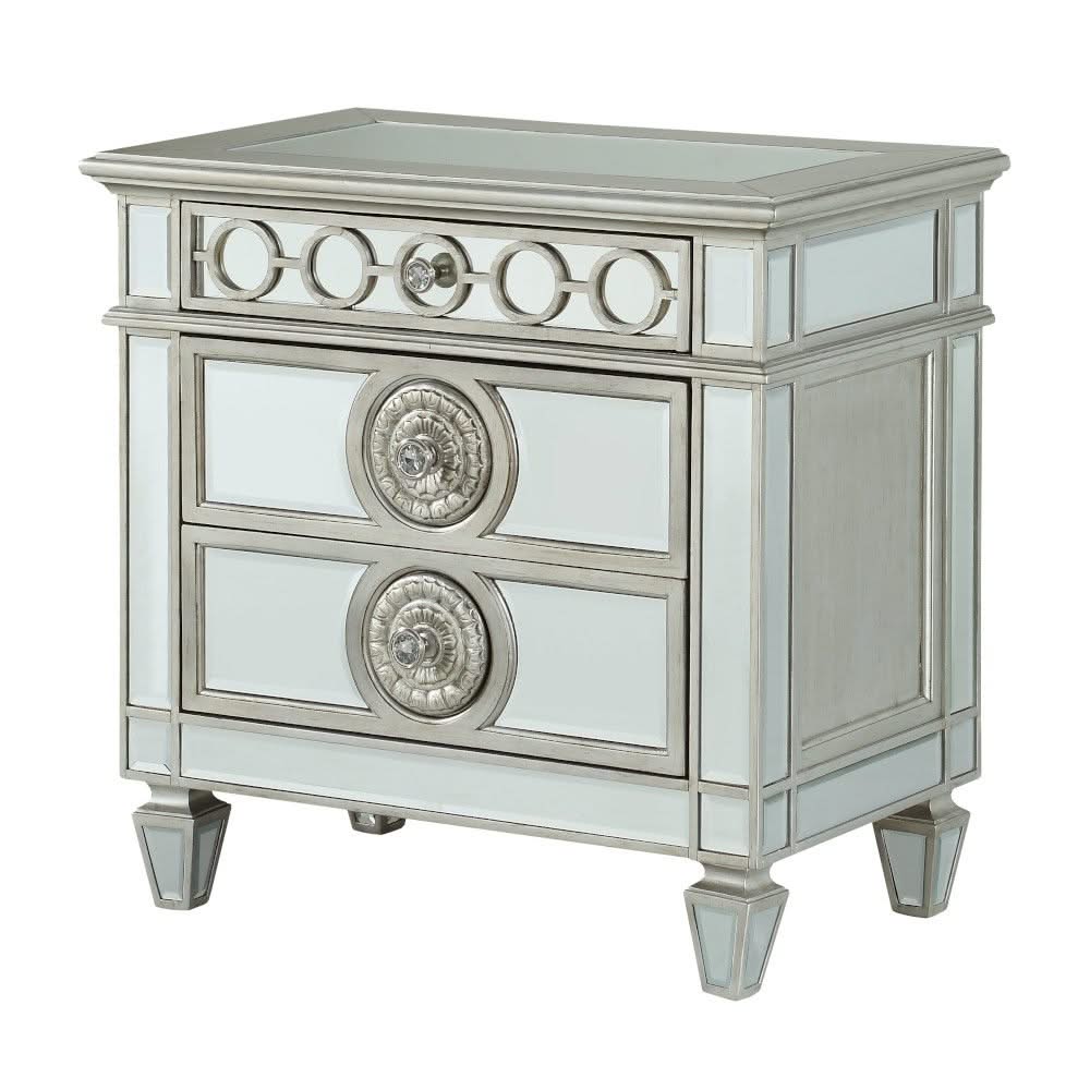 Varian - Mirrored Nightstand - Silver - Image 4