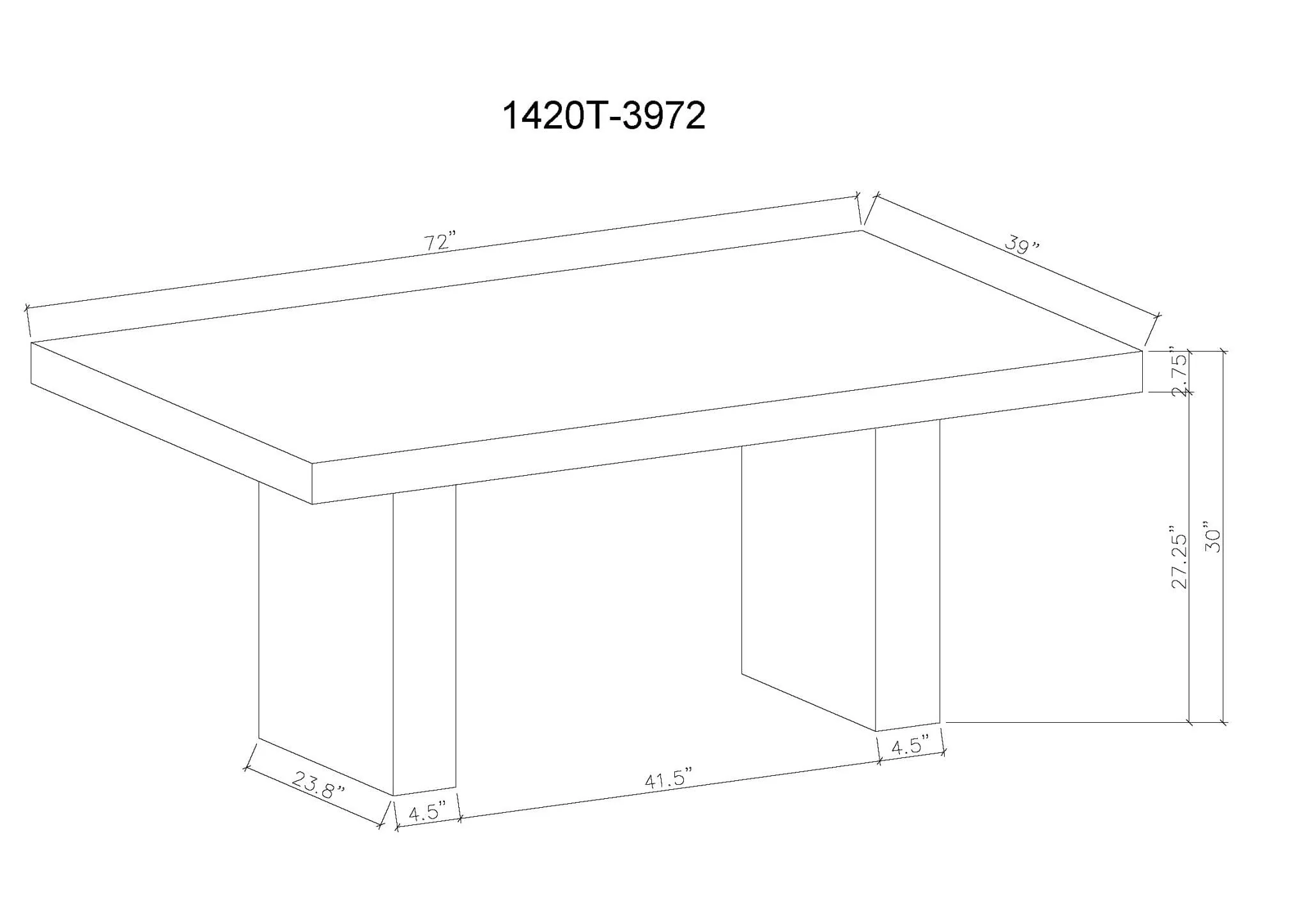 Vega - Faux Marble Dining Table - White / Black - Image 4