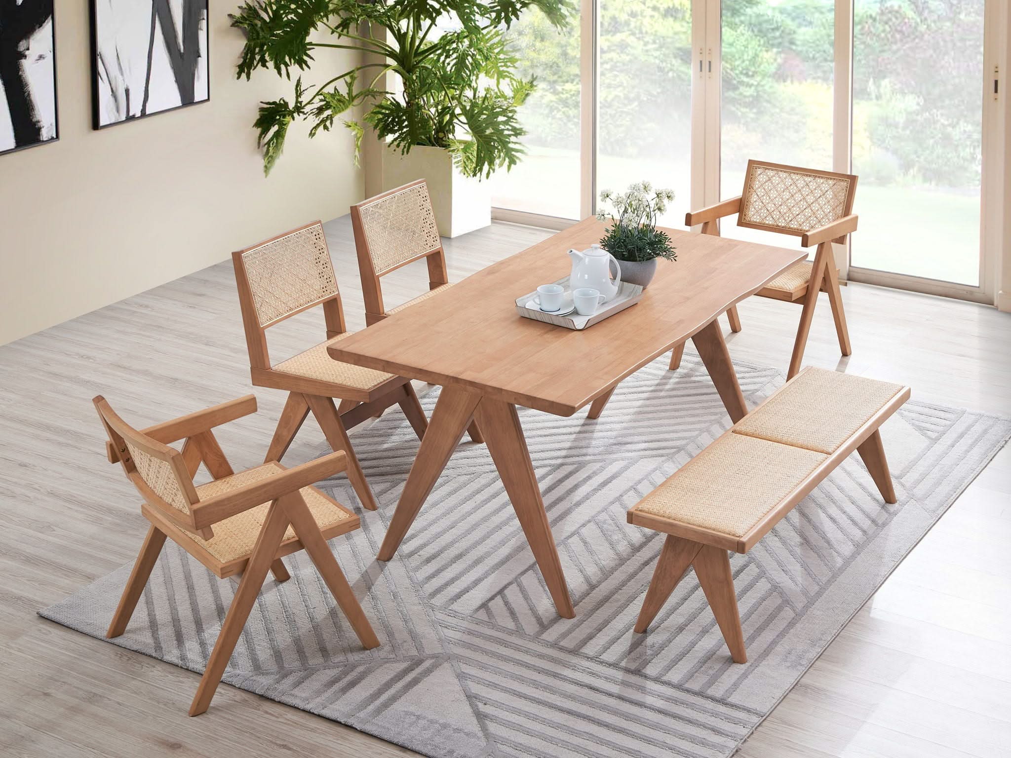 Velentina - Rattan Side Chair (Set of 2) - Natural - Image 4