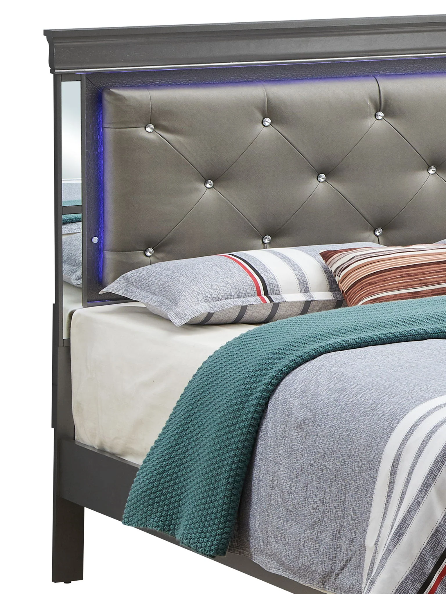 Verona - Full Bed - Metalic Black - Image 3