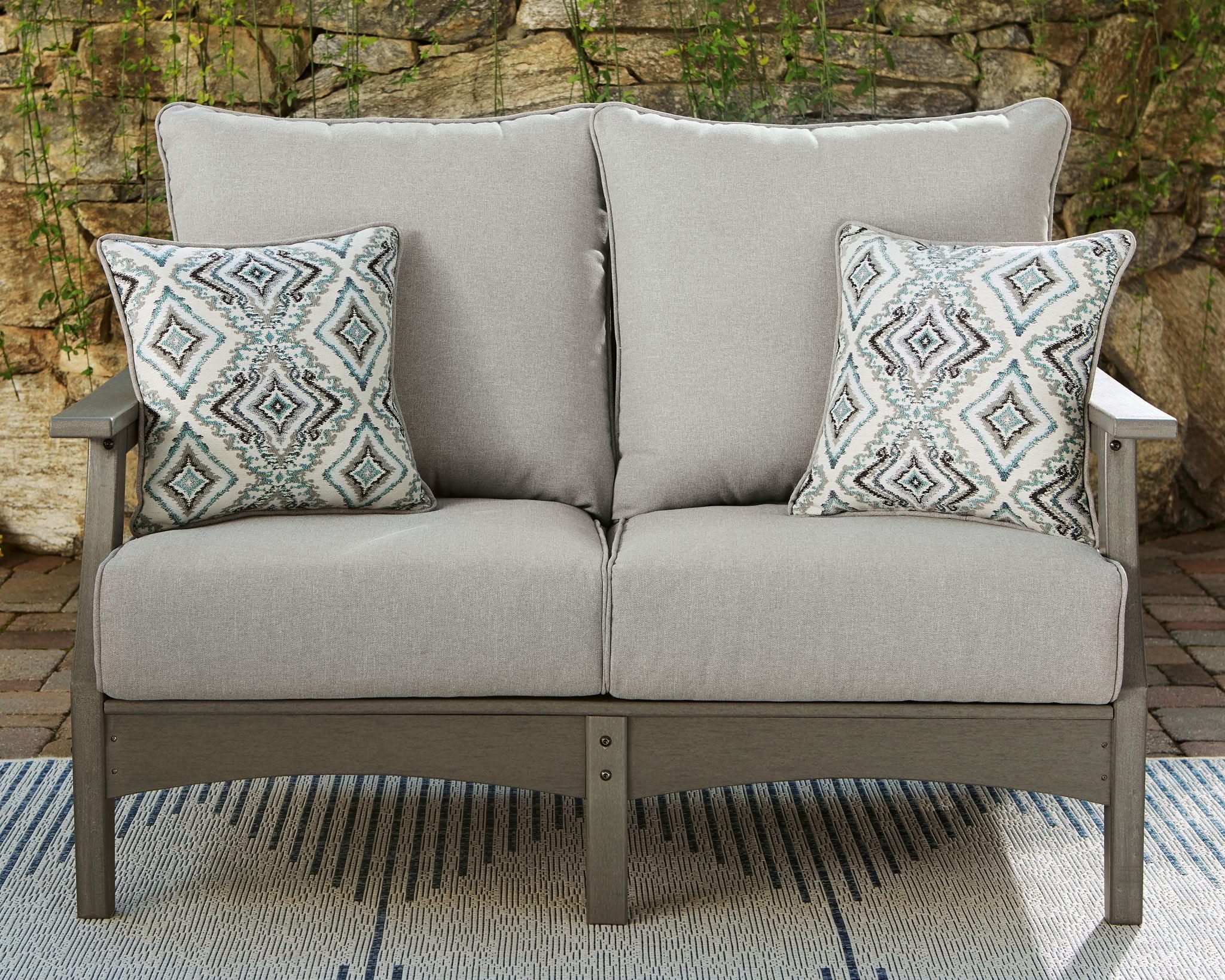 Visola - Loveseat w/Cushion - Gray - Image 3