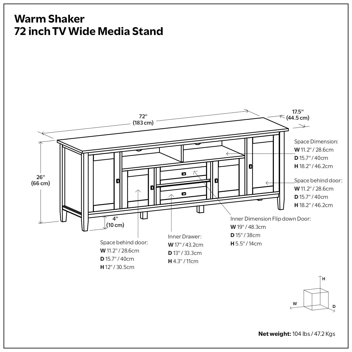 Warm Shaker - TV Media Stand, Handcrafted - Image 12